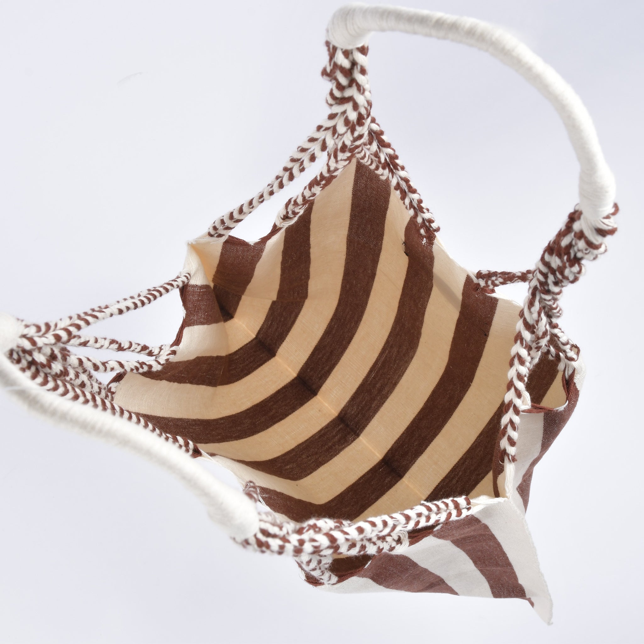 Hammock Bag Stripe Natural x Brown Hammock Bag Born in Mexico Free name engraving RB0015