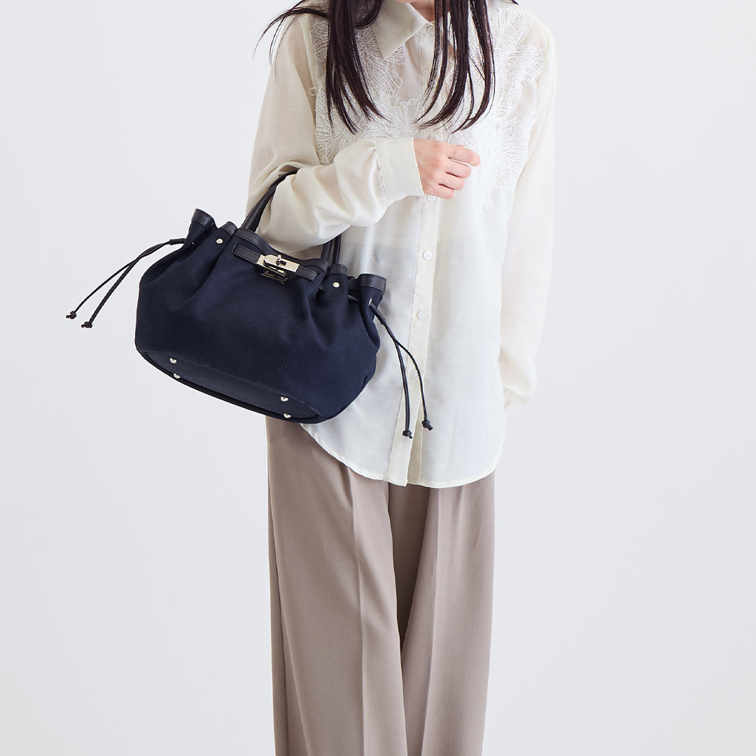 【本革×帆布】2way シェルバッグ- Shell Bag (Sサイズ)★5月7日順次発送