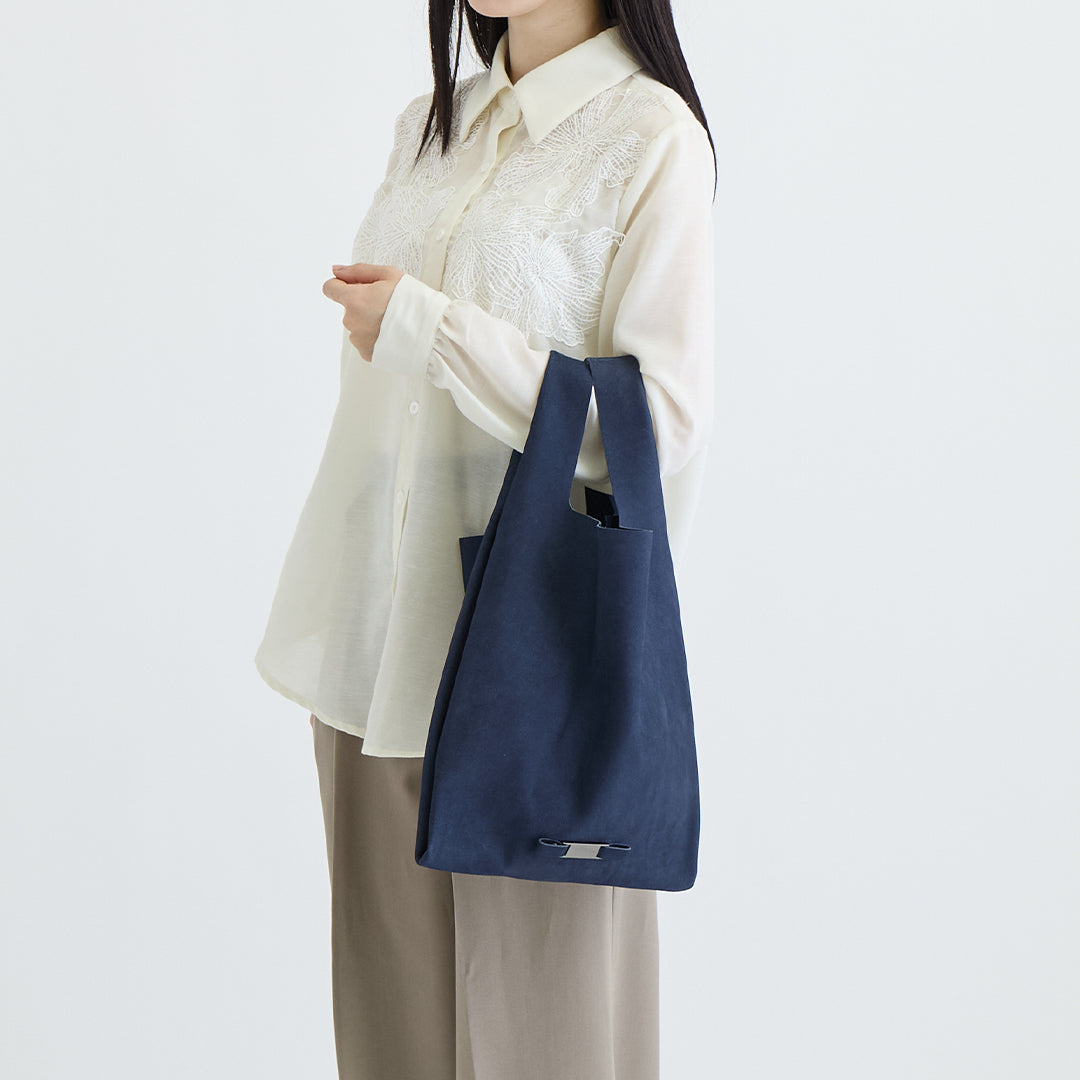 【本革】スエードマルシェバッグ-日本製