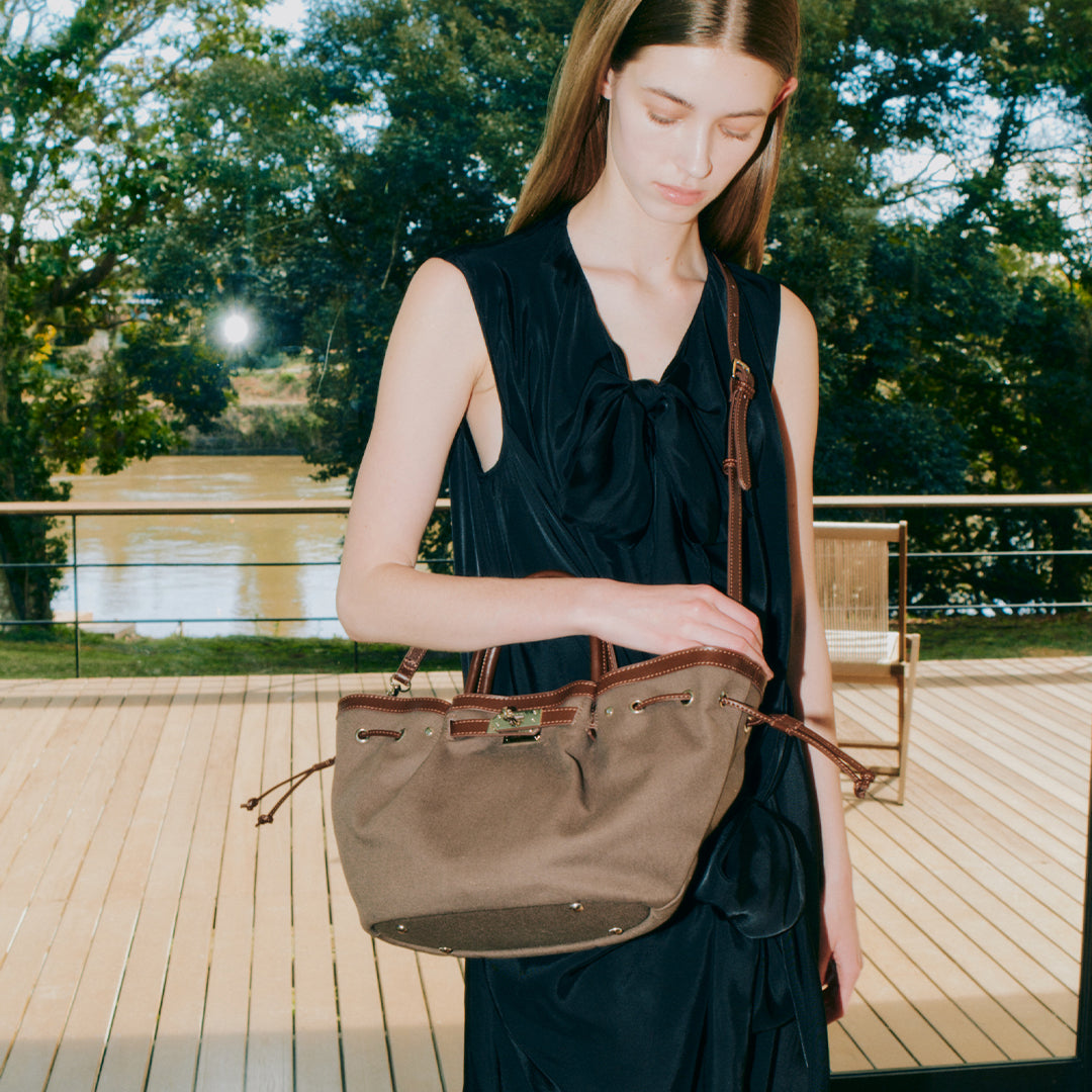 【本革×帆布】2way シェルバッグ- Shell Bag (Sサイズ)★5月7日順次発送