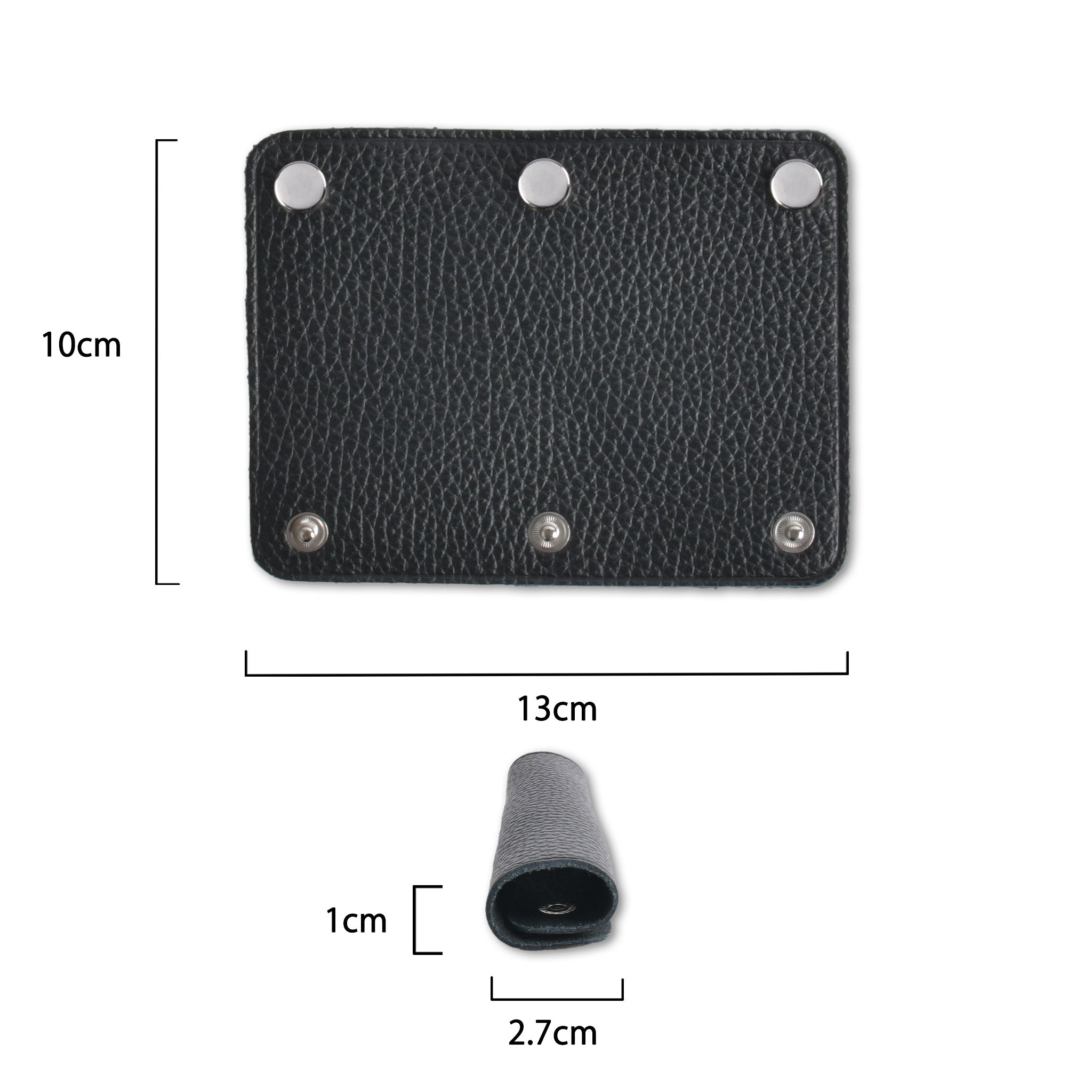 【イタリアンレザー】ハンドルカバー M 2枚セット シルバー 日本製