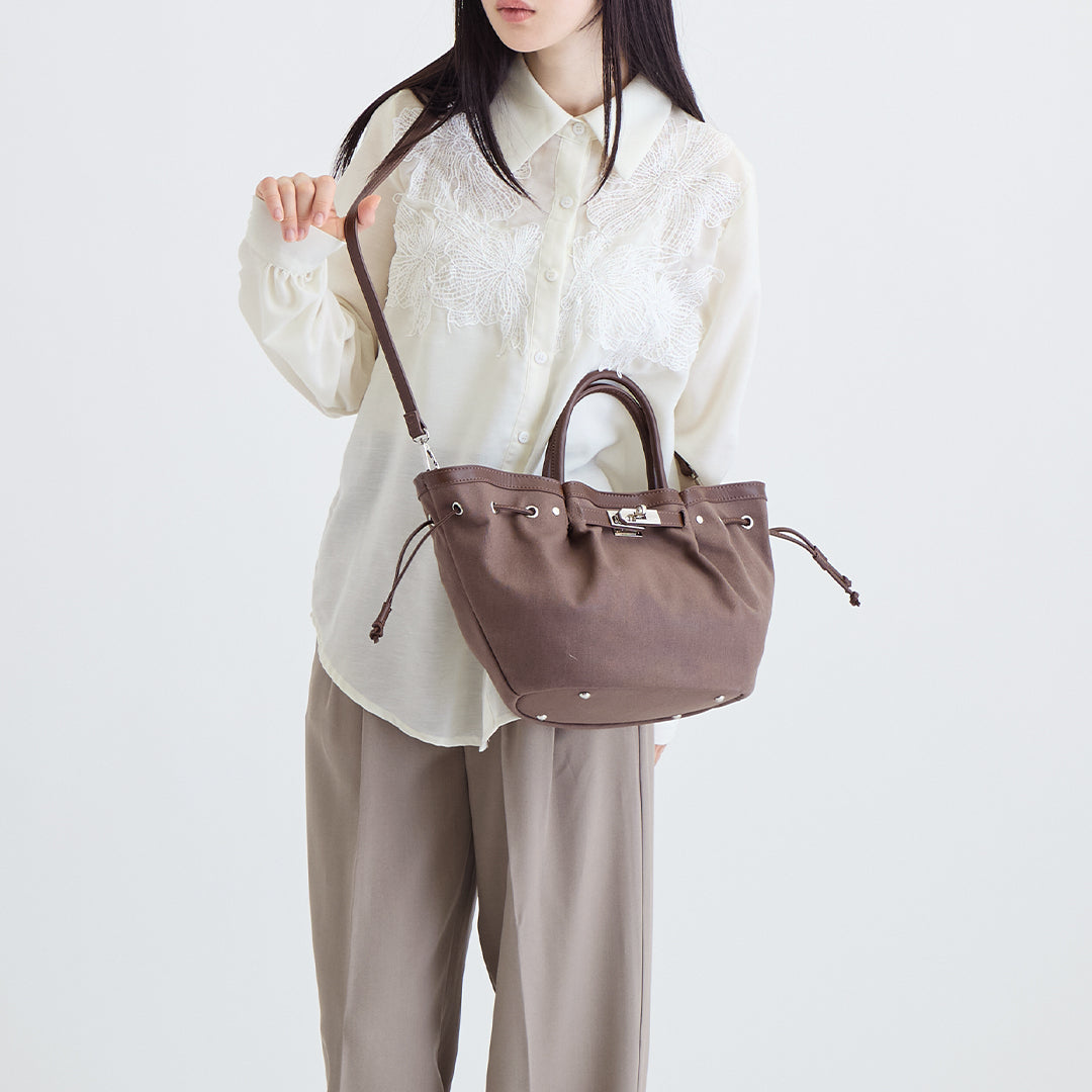 【本革×帆布】2way シェルバッグ- Shell Bag (Sサイズ)★5月1日順次発送