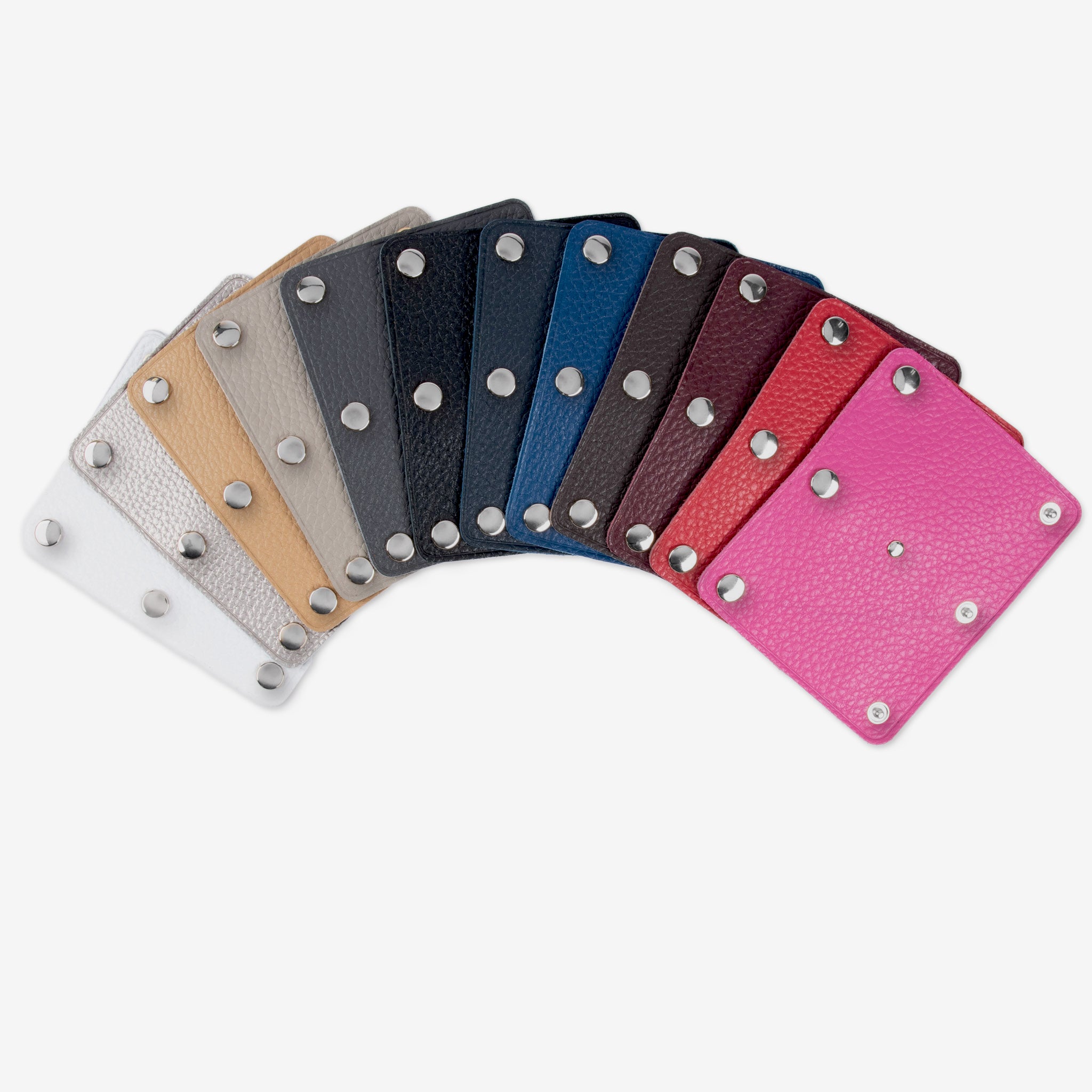 【本革】ハンドルカバー 取付機能付き シルバー 日本製