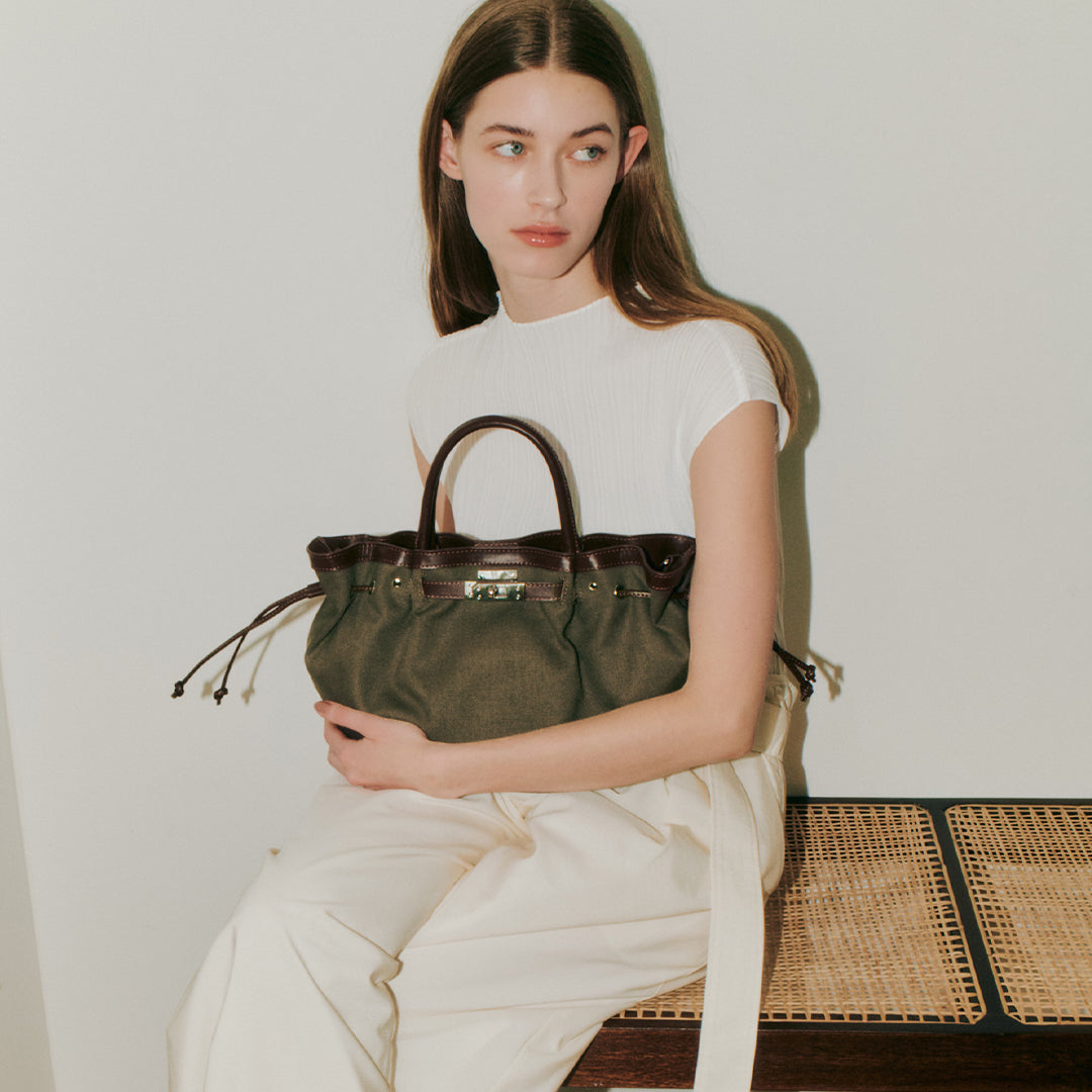 【本革×帆布】2way シェルバッグ- Shell Bag (Sサイズ)★5月7日順次発送