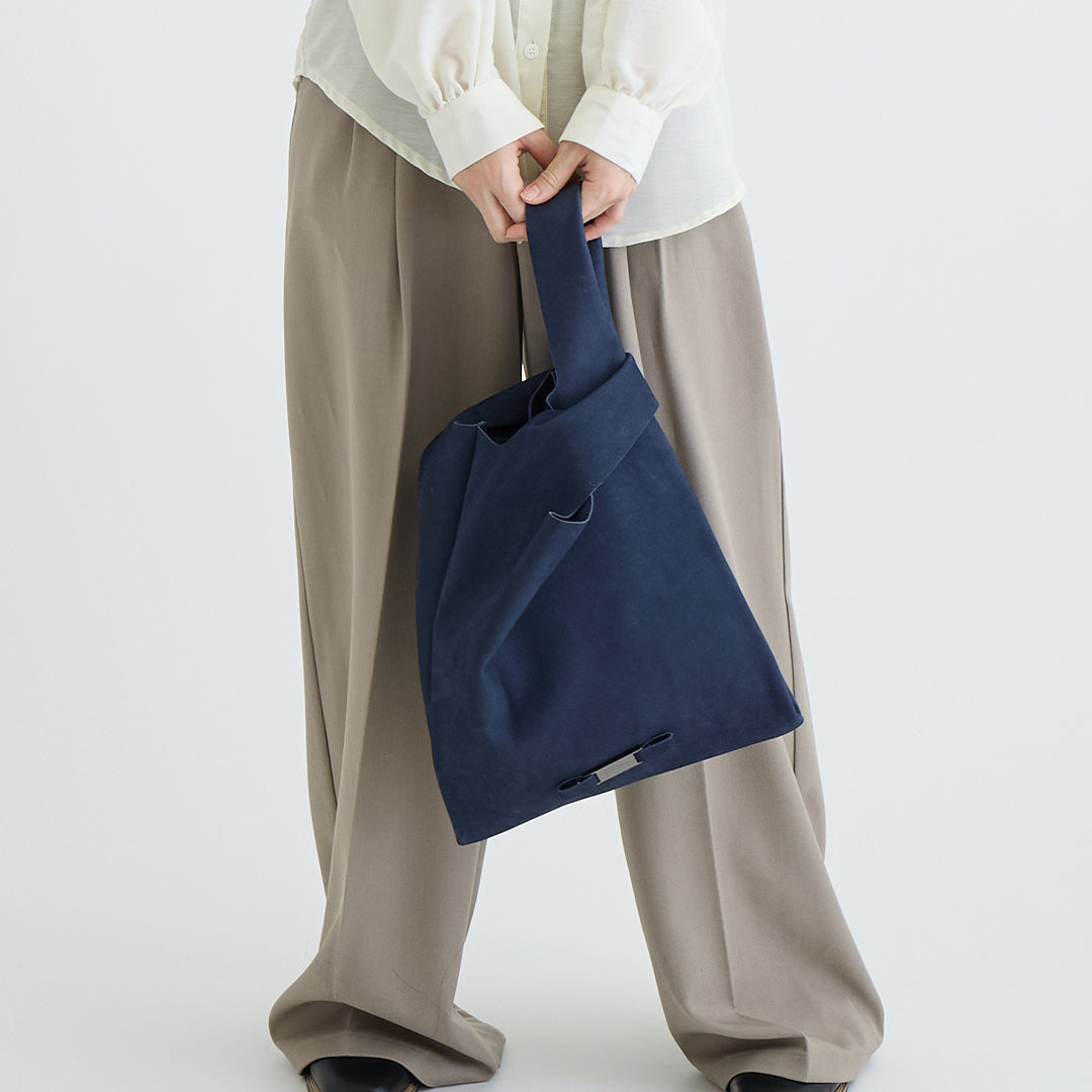 【本革】スエードマルシェバッグ-日本製