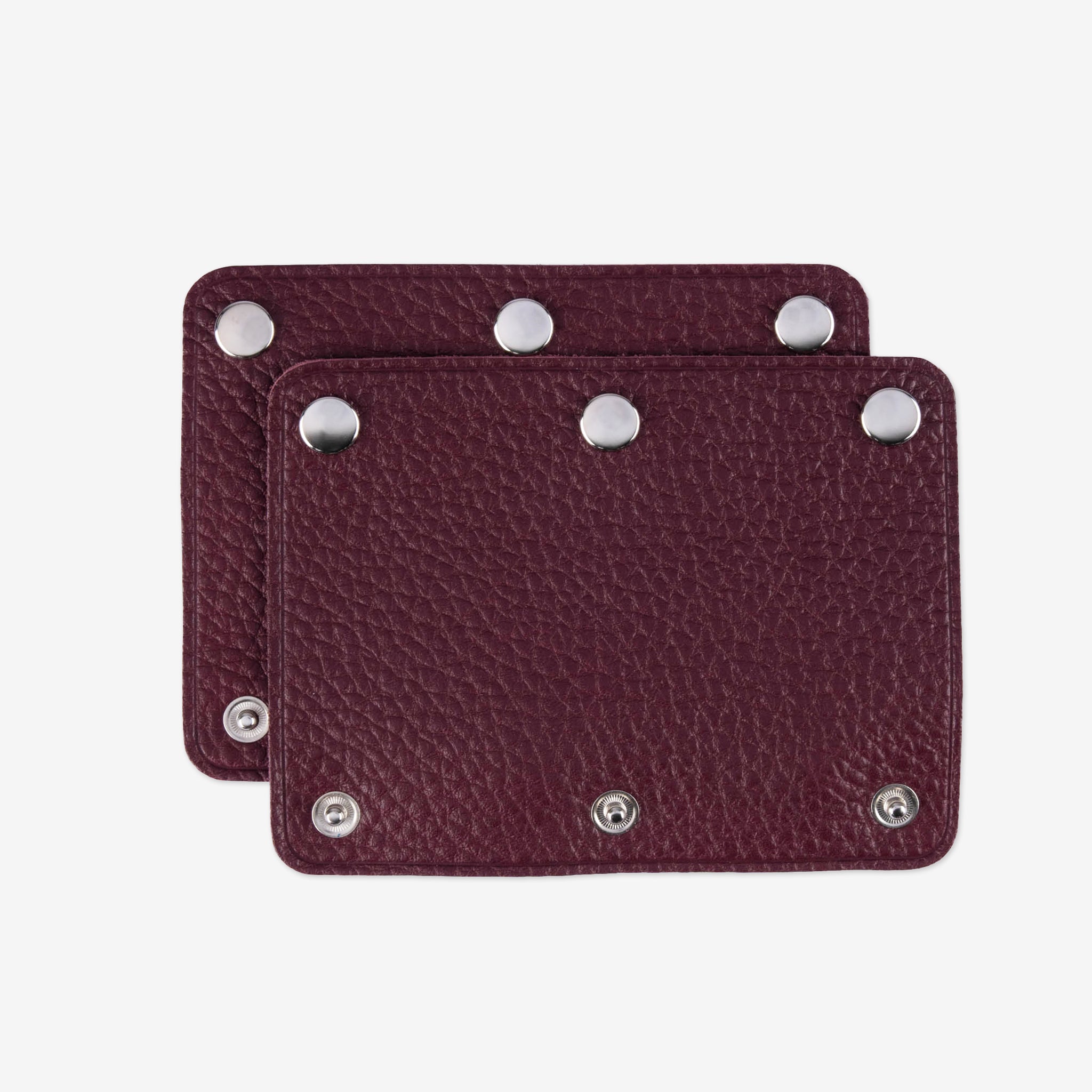 【本革】ハンドルカバー M 2枚セット シルバー 日本製