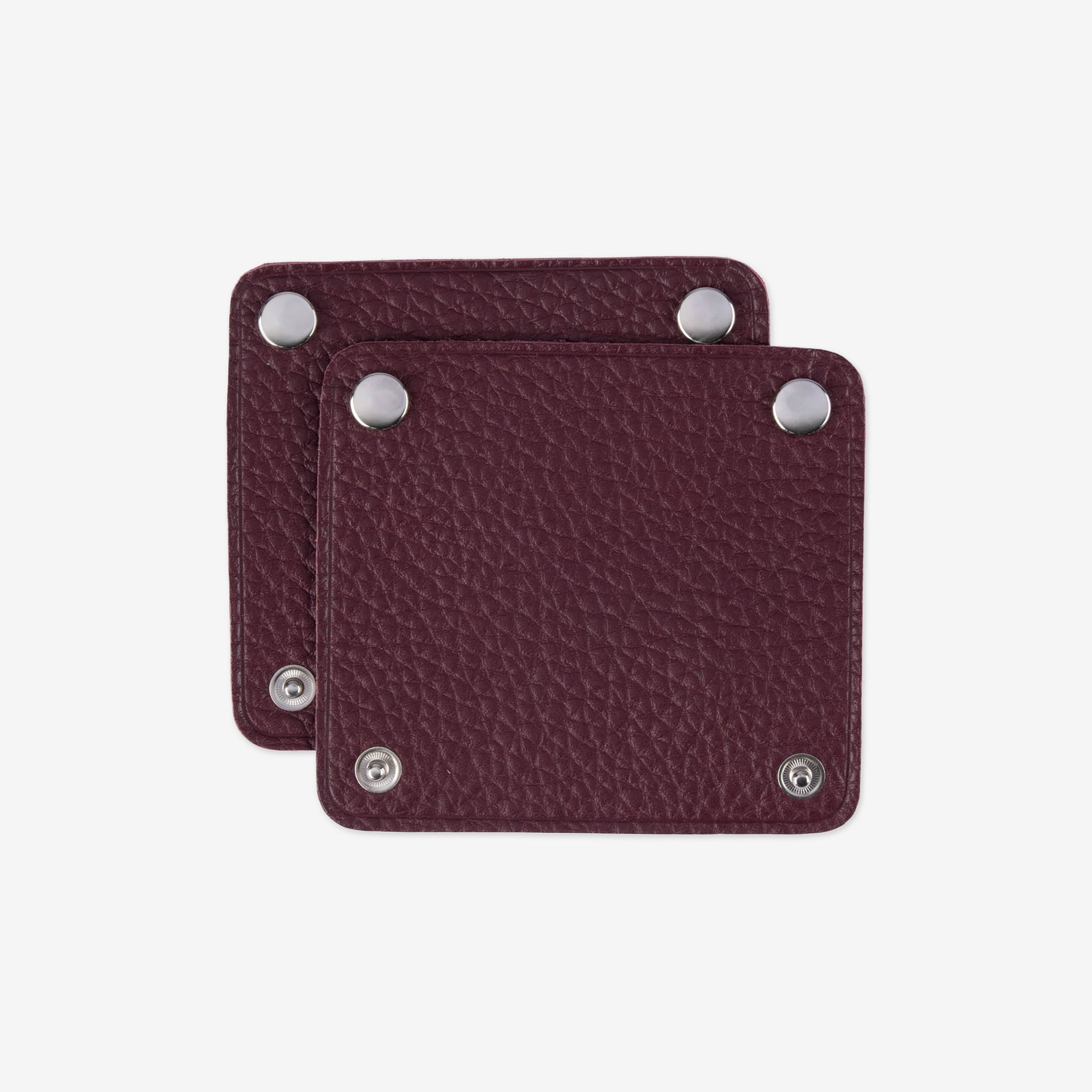 【本革】ハンドルカバー S 2枚セット シルバー 日本製