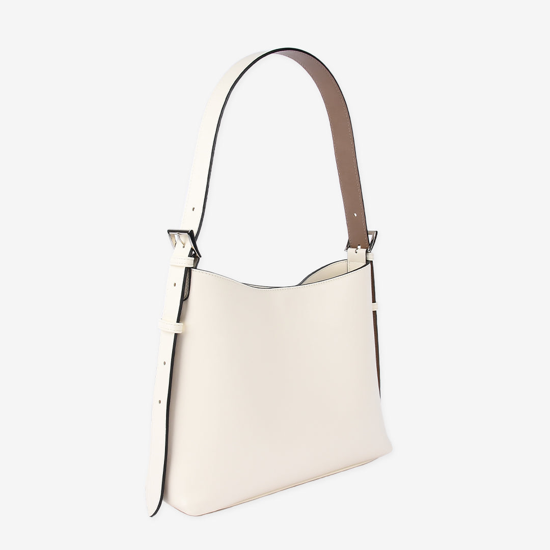 2wayバイカラーショルダーバッグ アイボリー