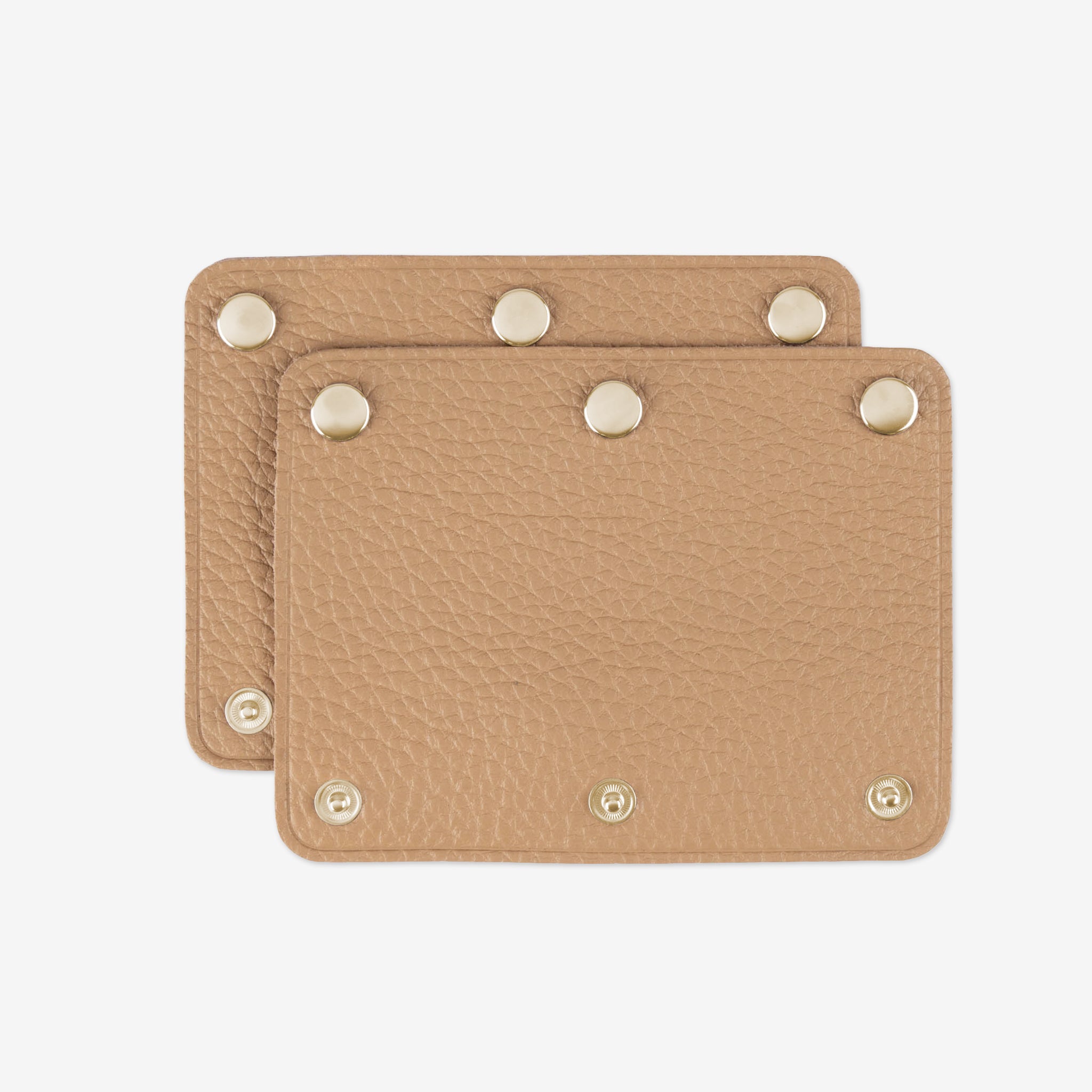 【本革】ハンドルカバー M 2枚セット ゴールド 日本製