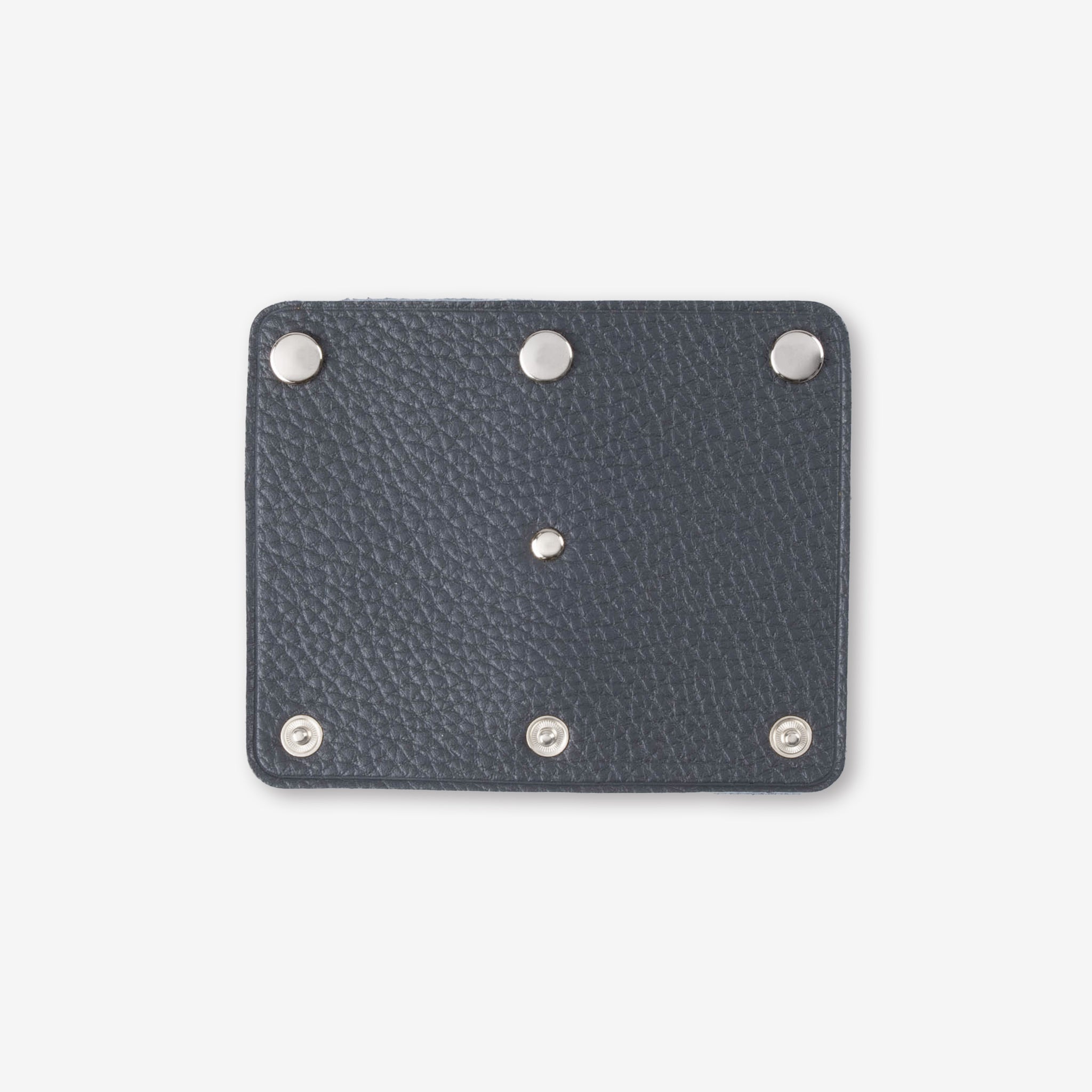 Genuine leather bag handle wrap cover with mounting function, silver metal fittings