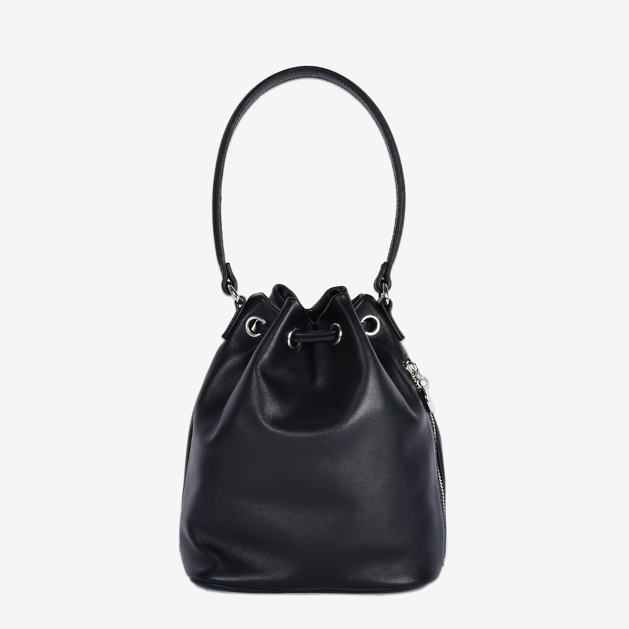 【スムースレザー】Drawstring Bag-巾着バッグ (S・M)