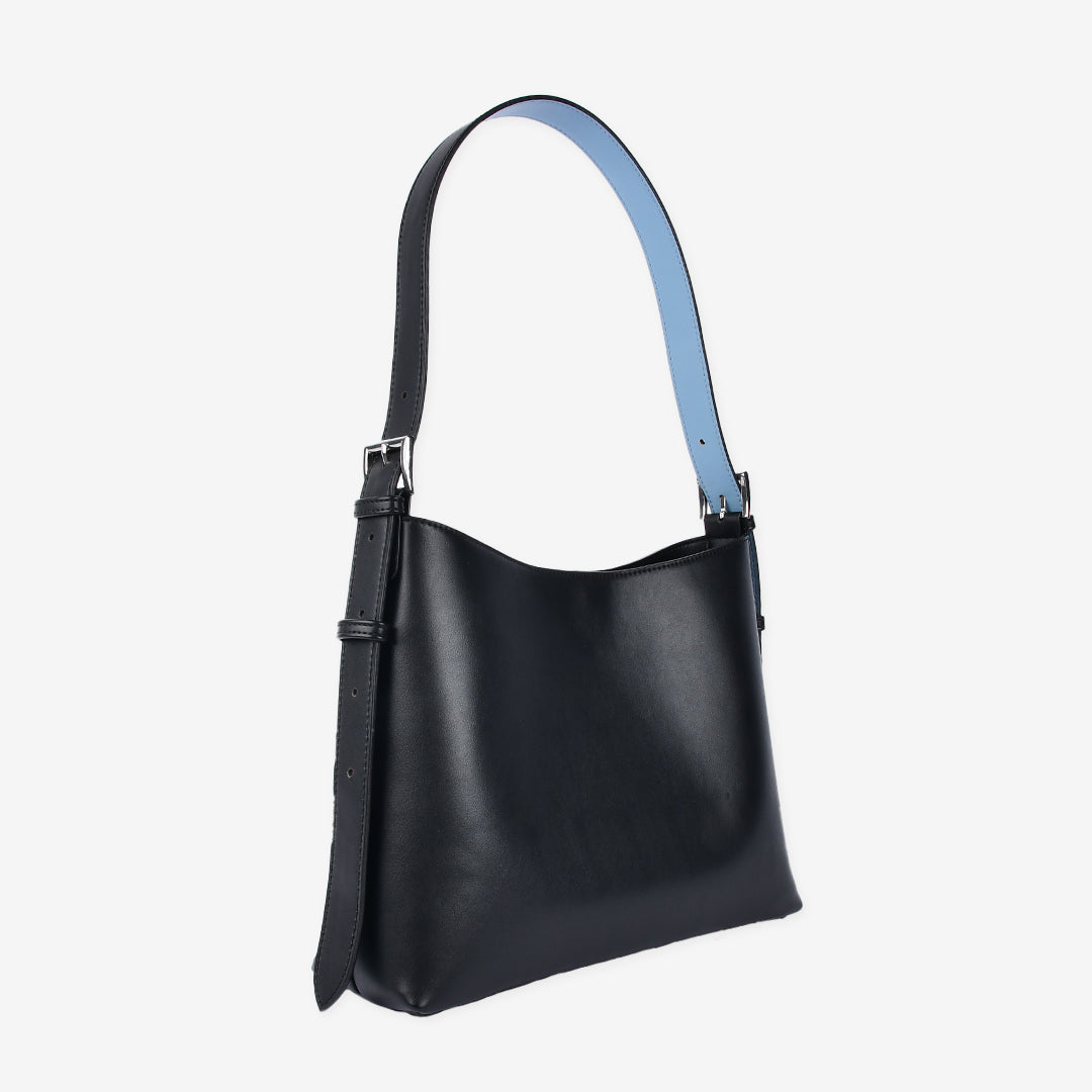 2wayバイカラーショルダーバッグ ブラック