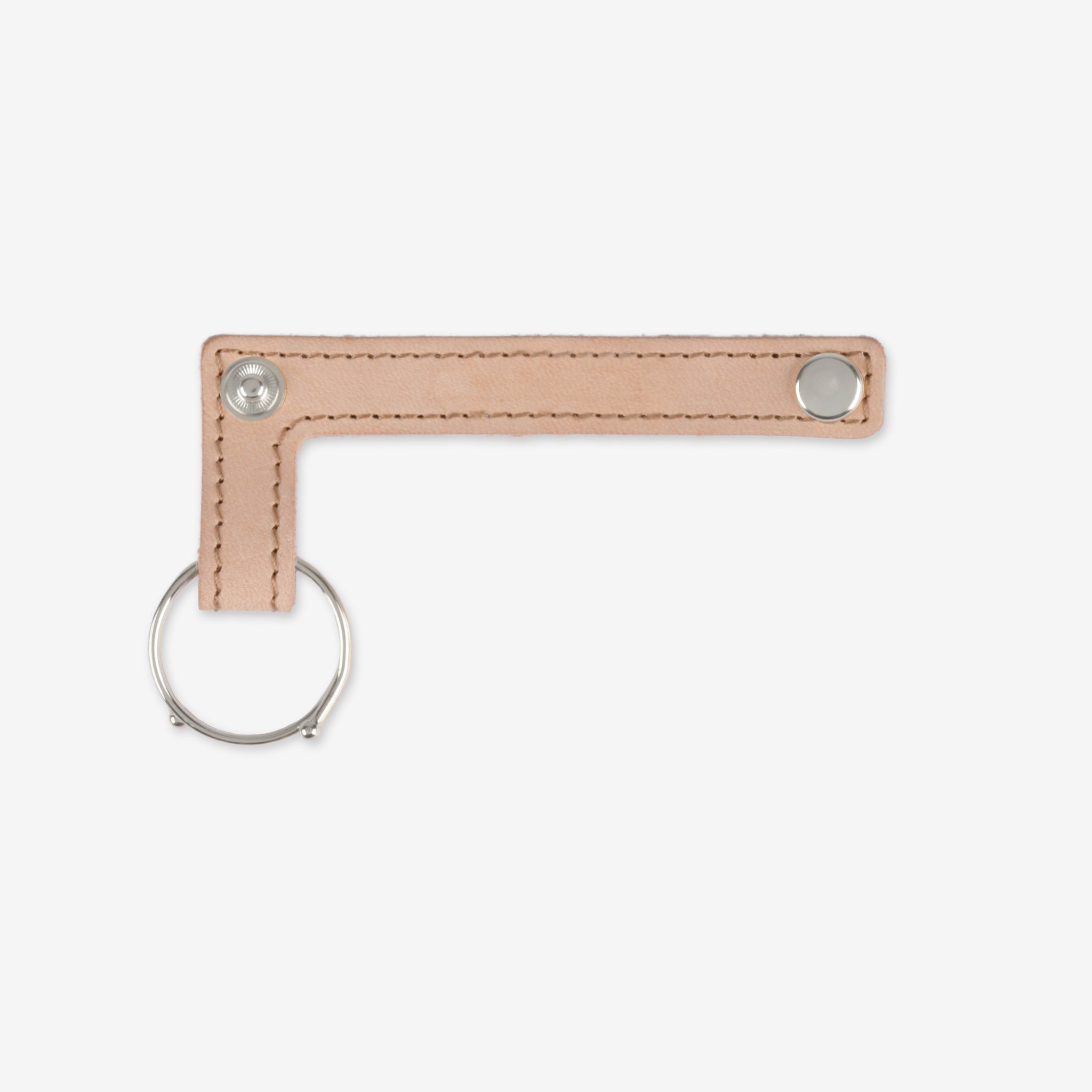 【ヌメ革】ループキーホルダー シルバー 日本製