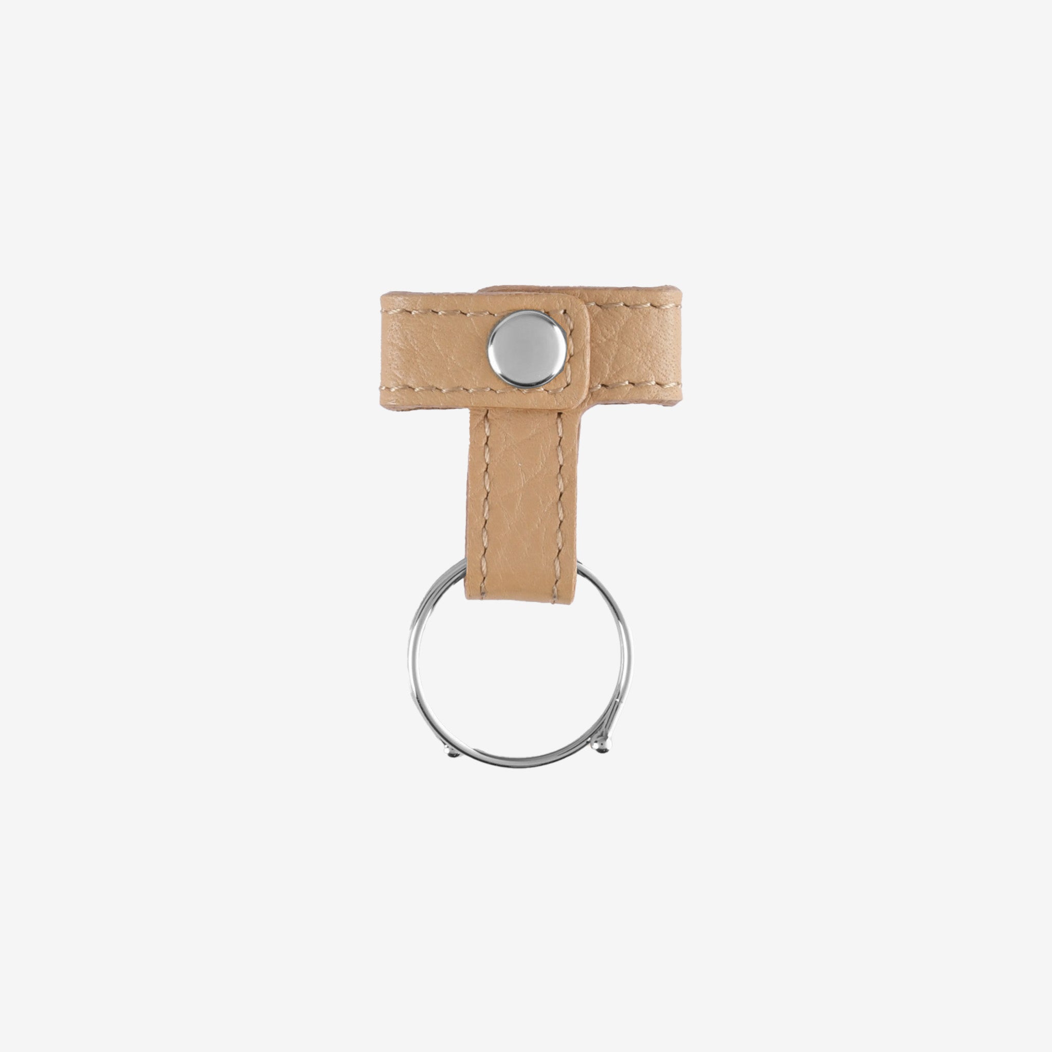 【シュリンク革】ループキーホルダー シルバー 日本製