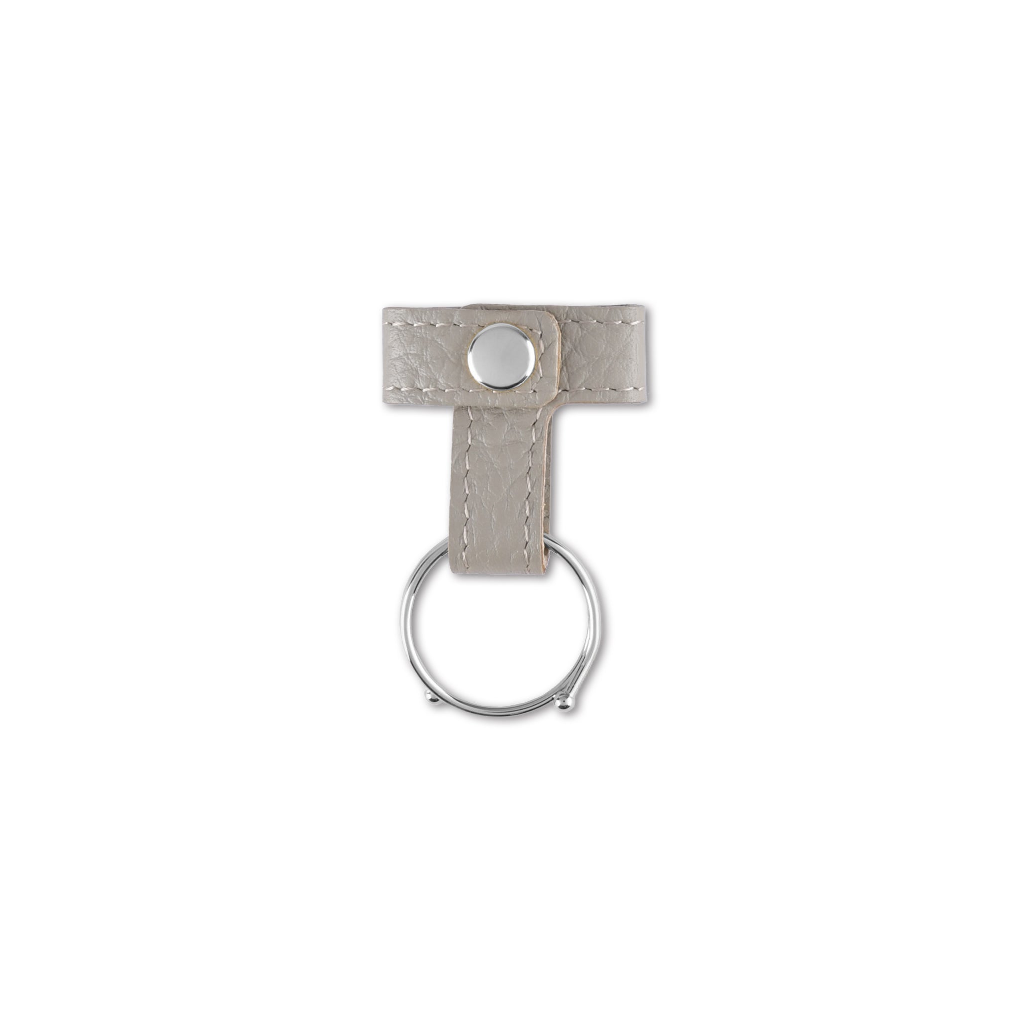 【シュリンク革】ループキーホルダー シルバー 日本製