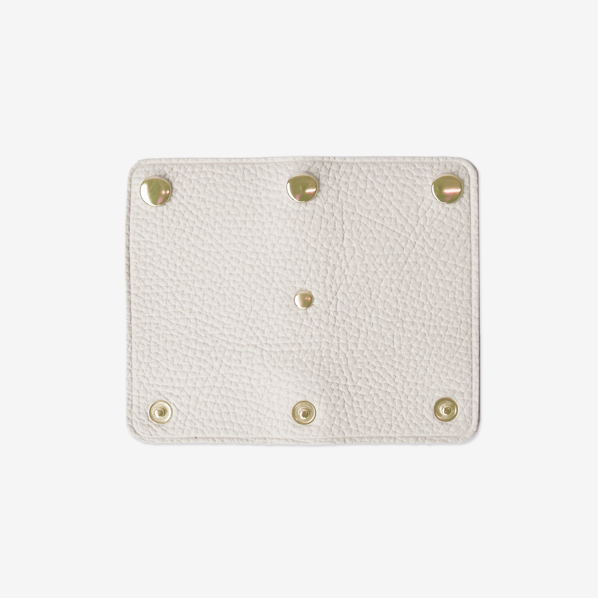 Italian leather bag handle cover with gold hardware and mounting function