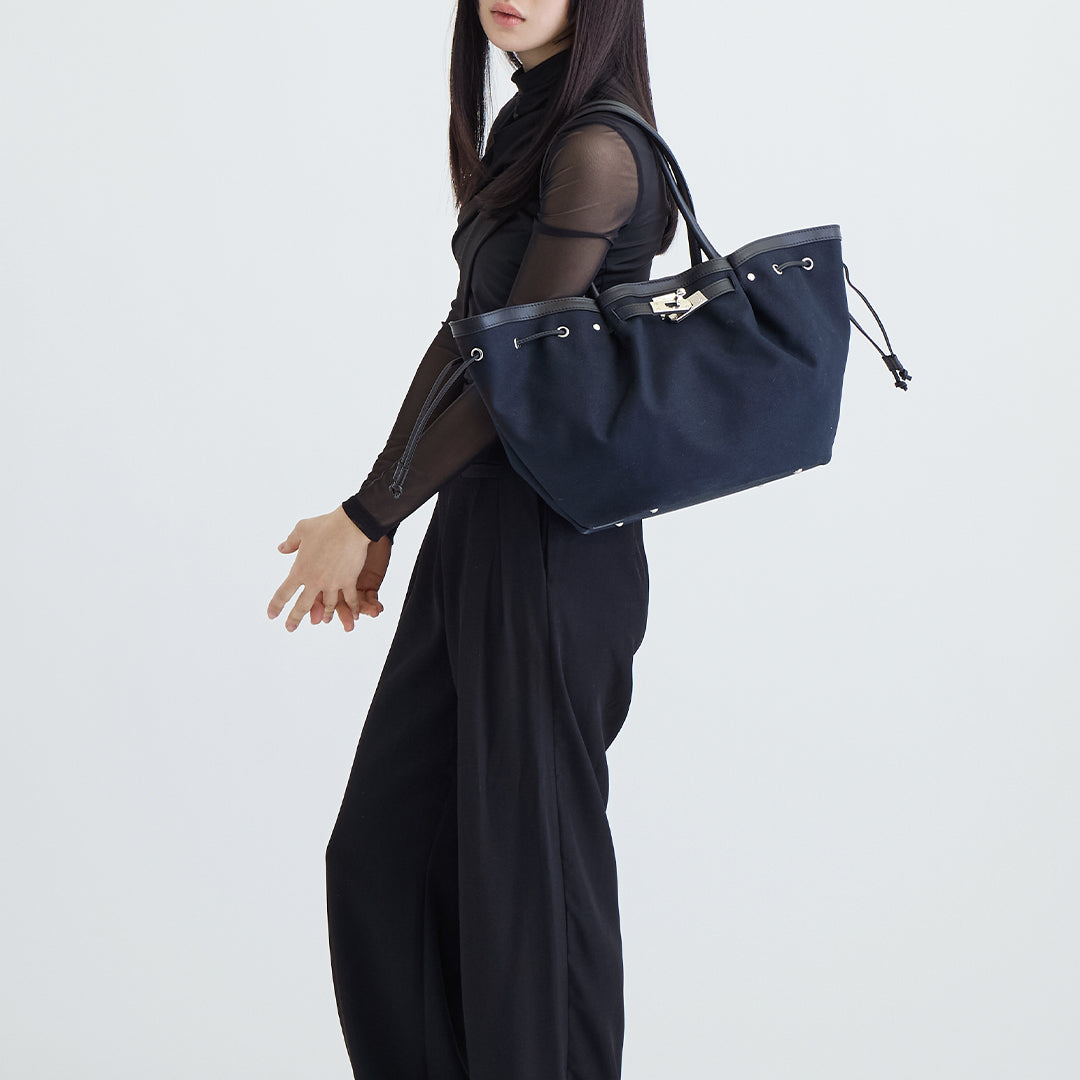 【本革×帆布】シェルバッグ- Shell Bag (Mサイズ)