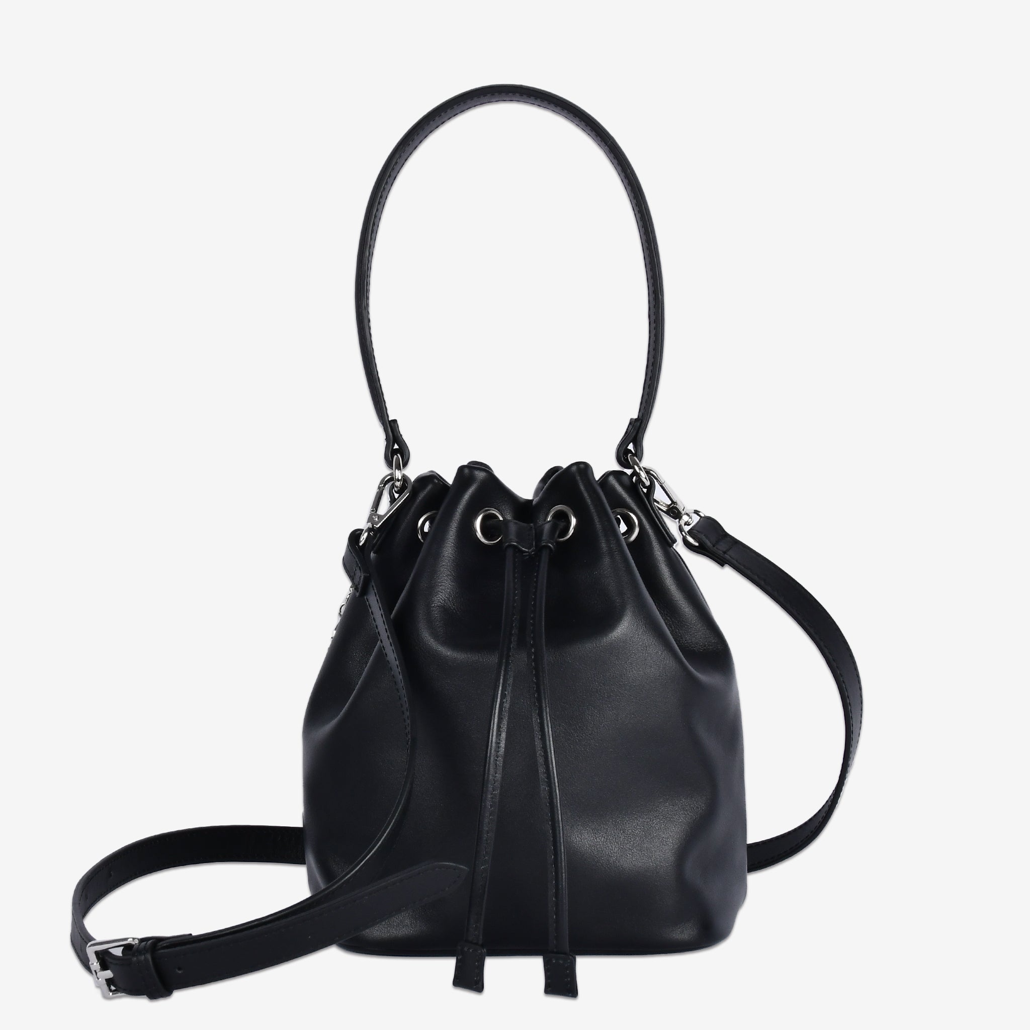 【スムースレザー】Drawstring Bag-巾着バッグ (S・M)