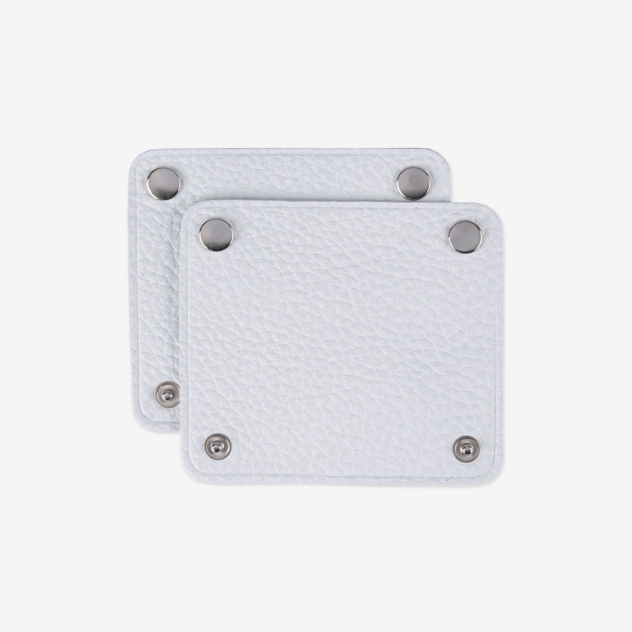 【本革】ハンドルカバー S 2枚セット シルバー 日本製