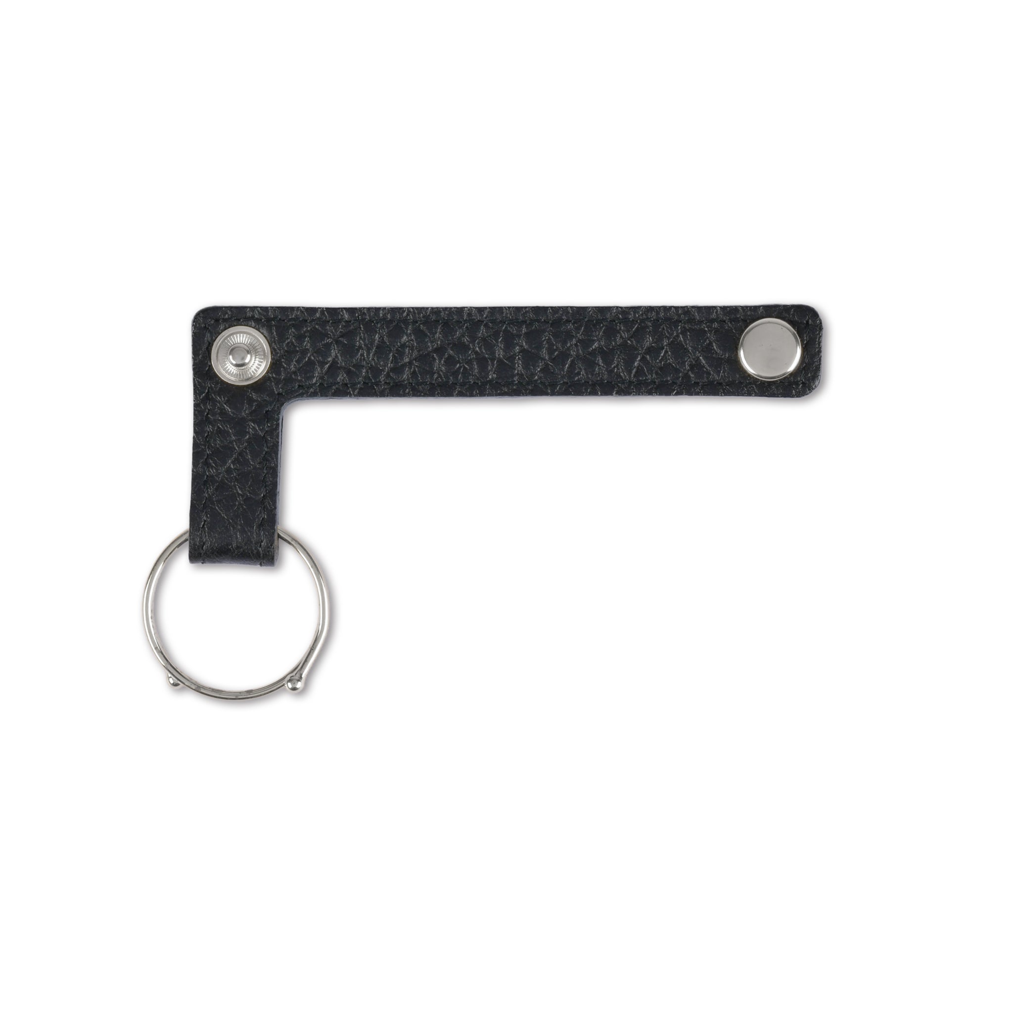 【シュリンク革】ループキーホルダー シルバー 日本製