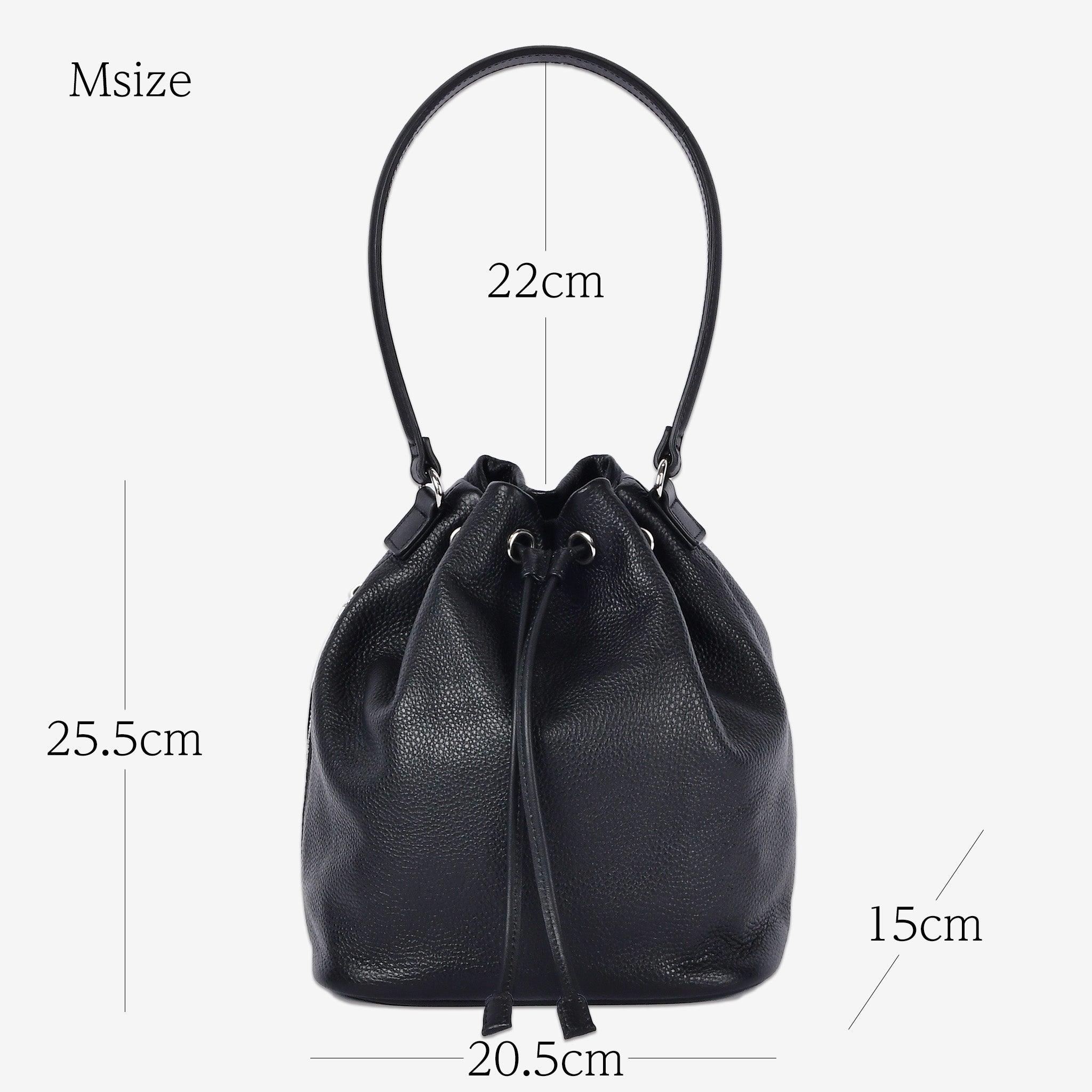 【シュリンクレザー】Drawstring Bag (S・M)