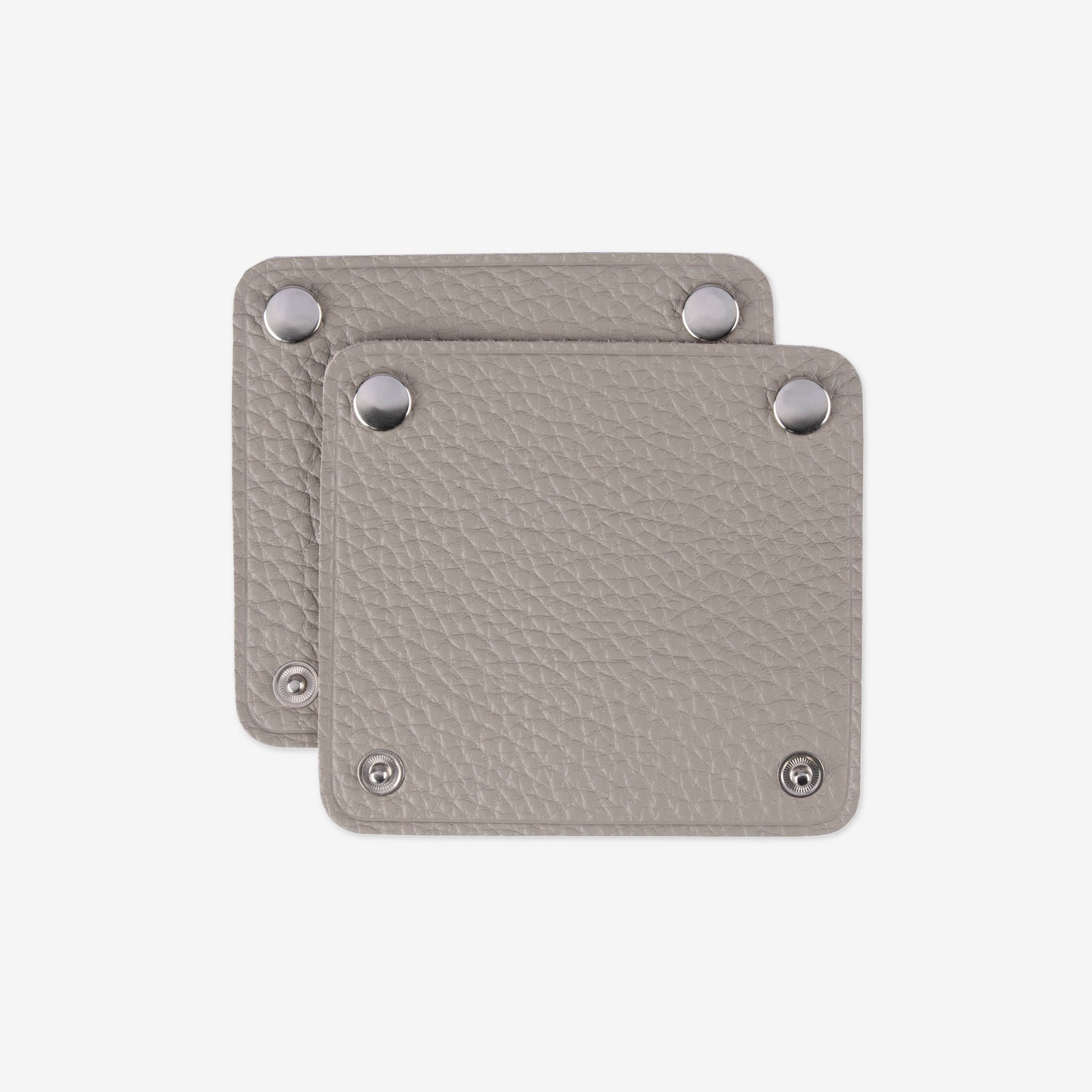 【本革】ハンドルカバー S 2枚セット シルバー 日本製