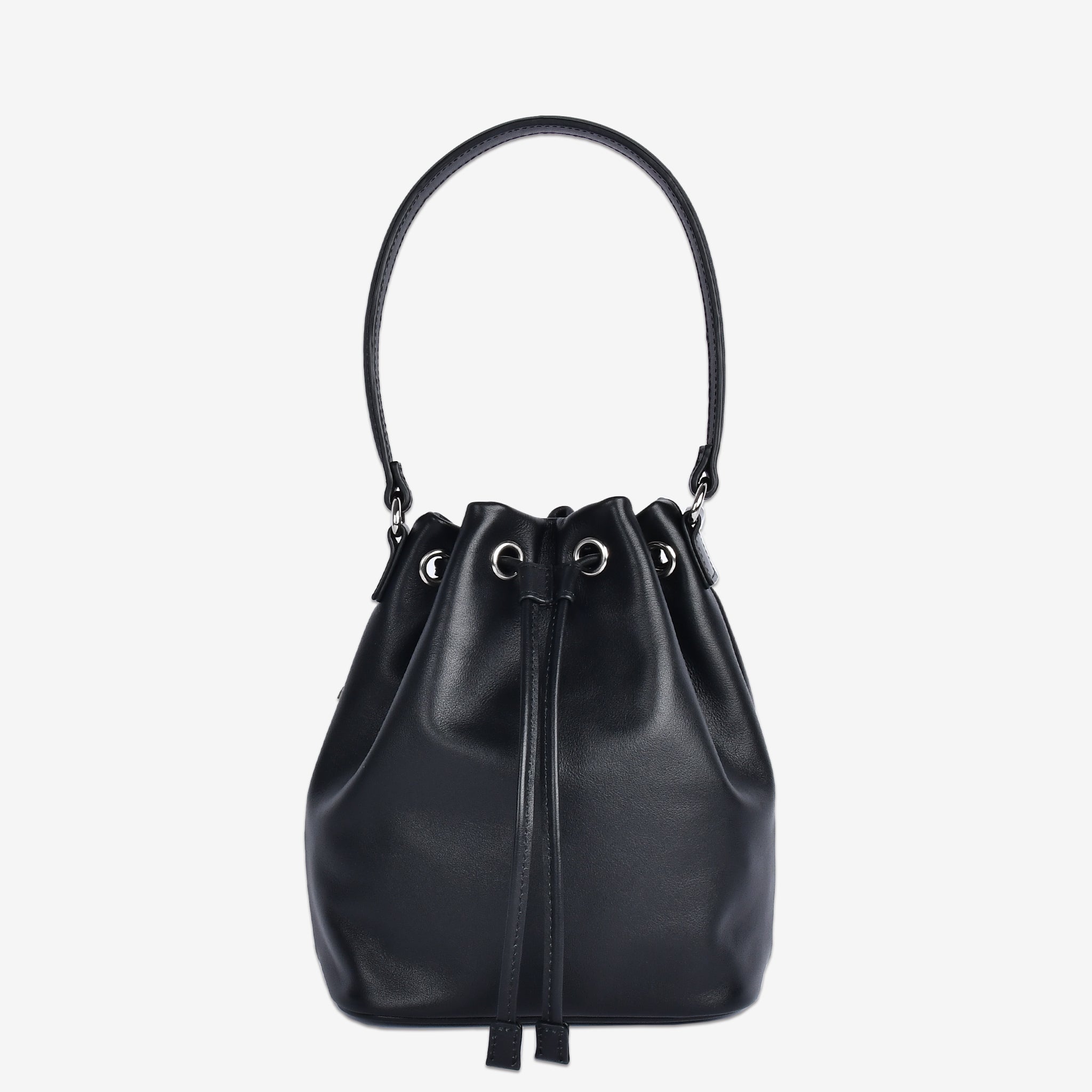 【スムースレザー】Drawstring Bag-巾着バッグ (S・M)