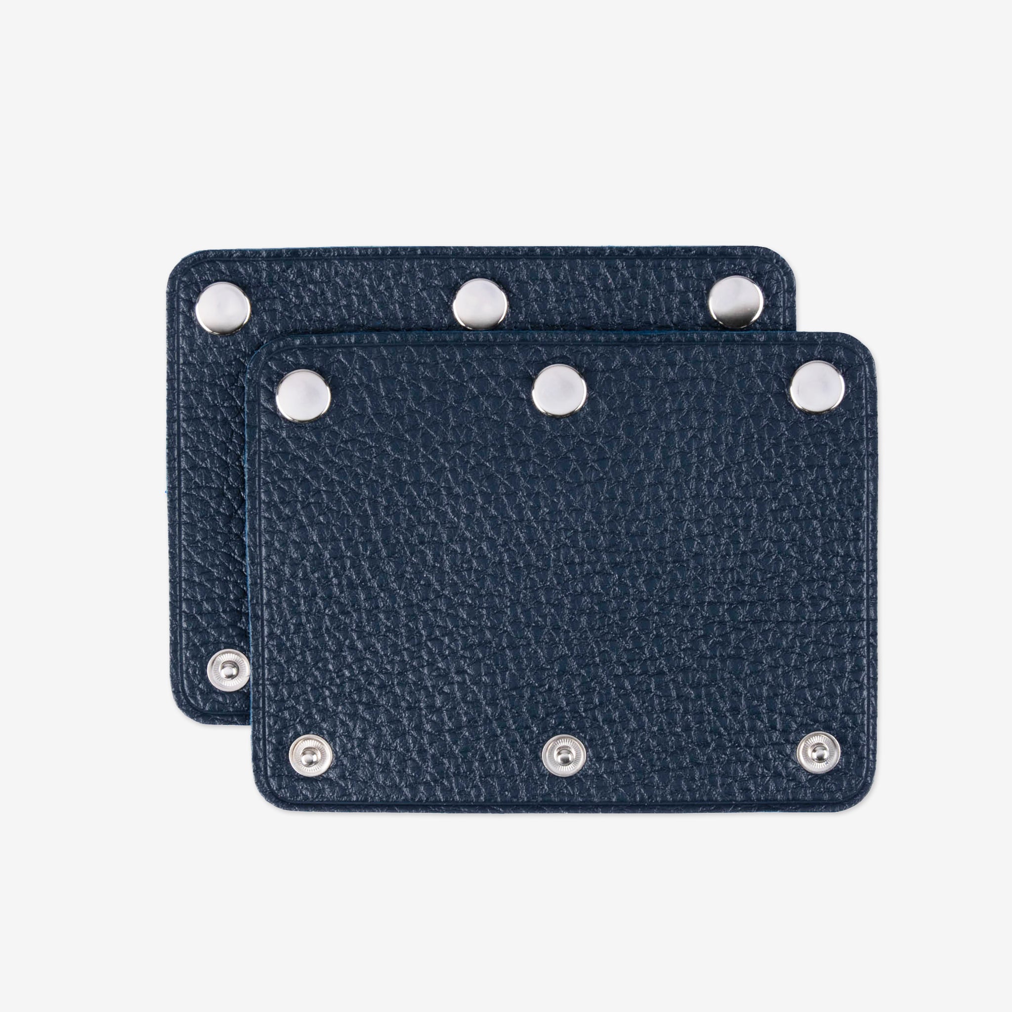 【本革】ハンドルカバー M 2枚セット シルバー 日本製