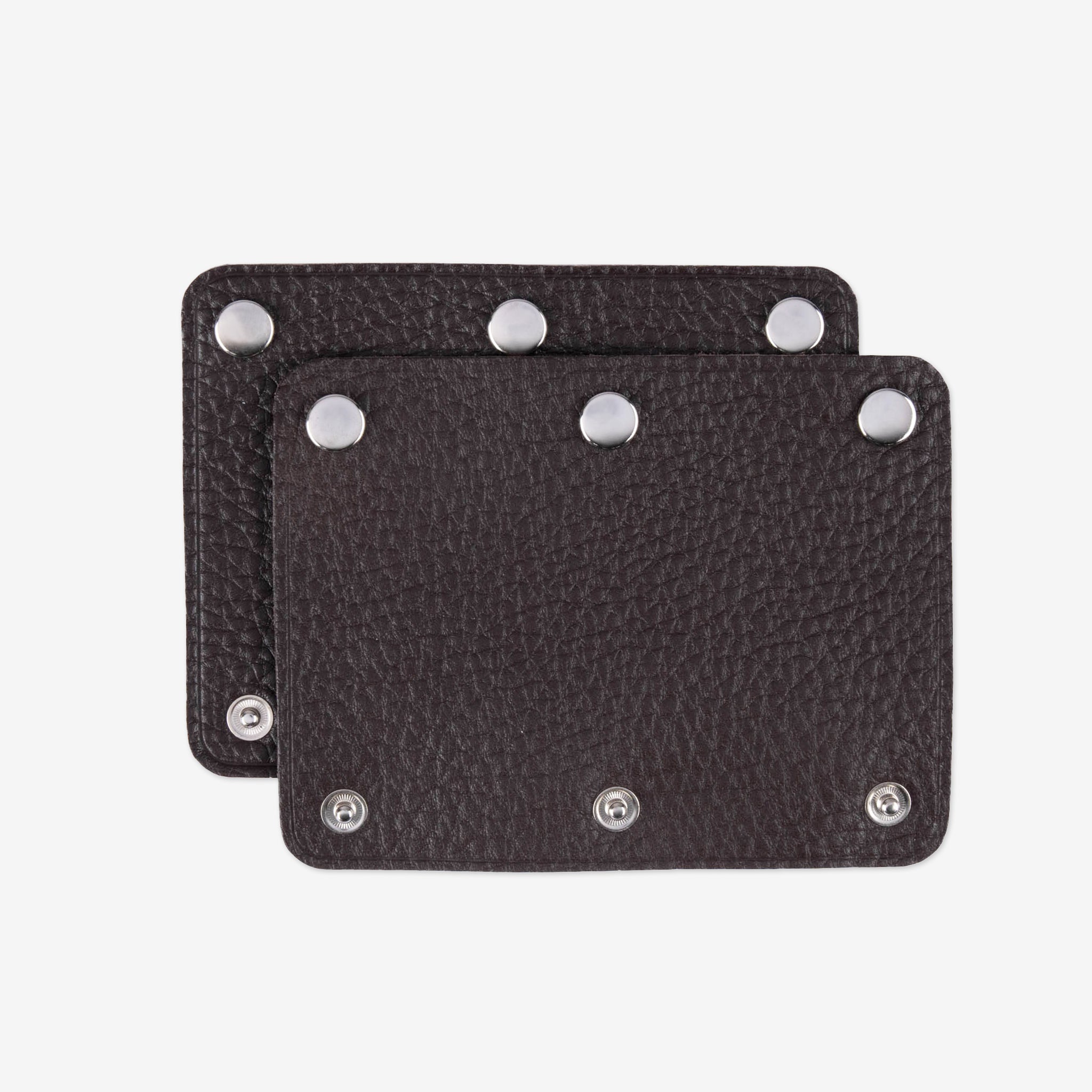 【本革】ハンドルカバー M 2枚セット シルバー 日本製