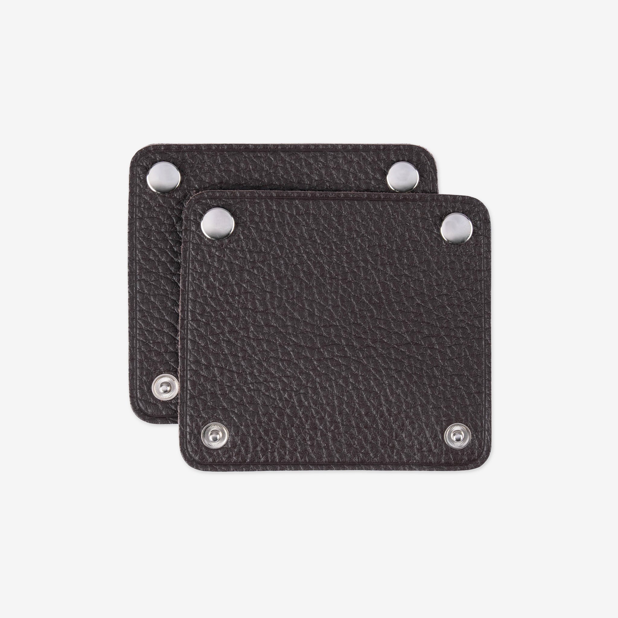 【本革】ハンドルカバー S 2枚セット シルバー 日本製