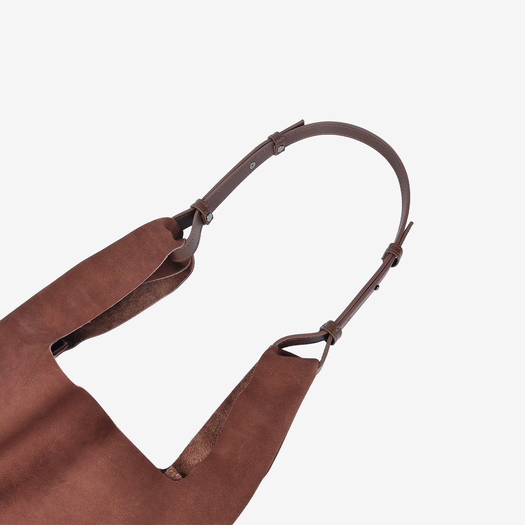 【本革】スエードマルシェバッグ-日本製