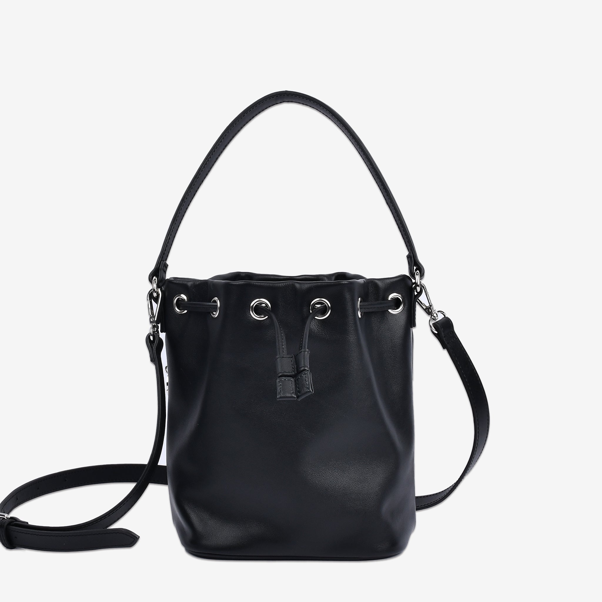 【スムースレザー】Drawstring Bag-巾着バッグ (S・M)