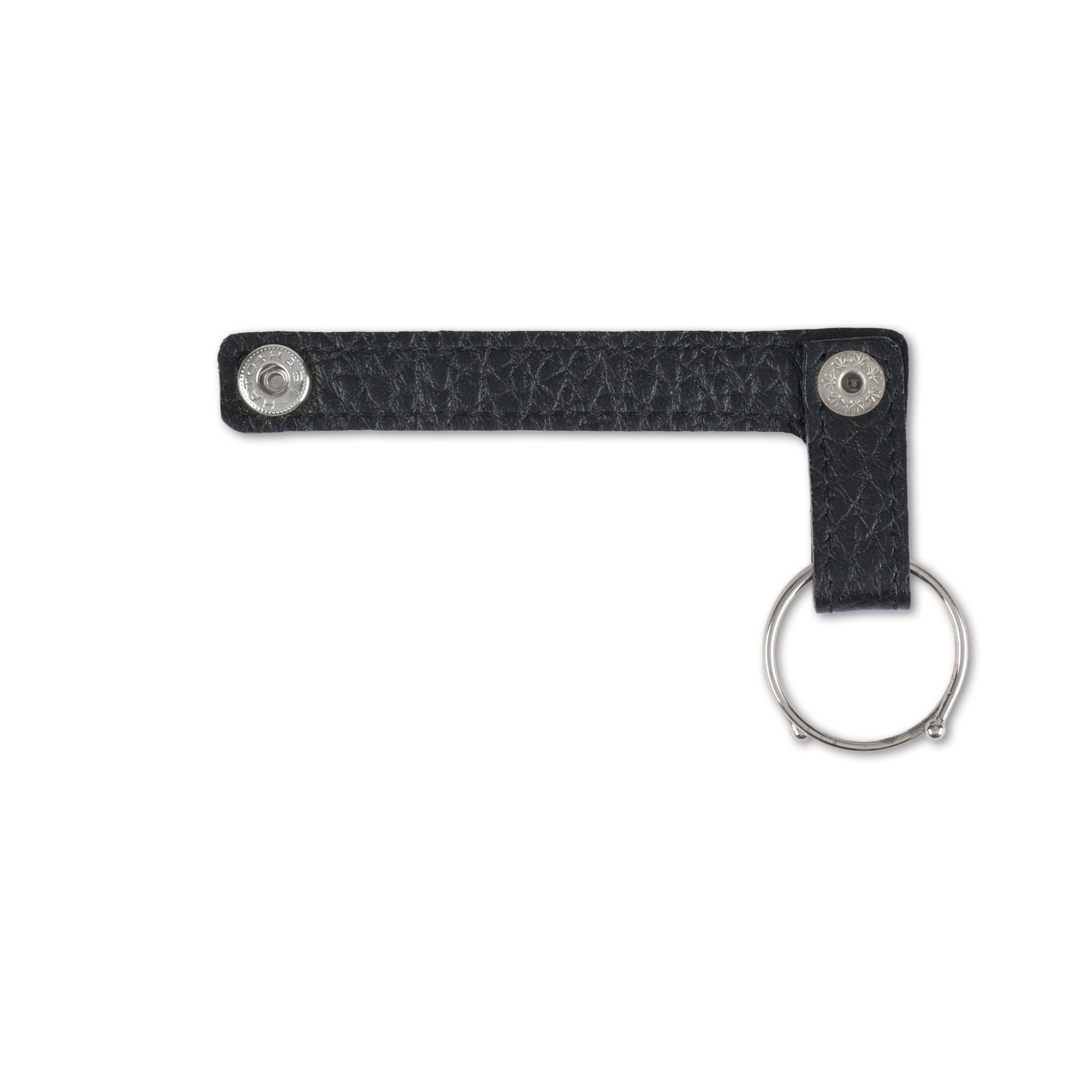 【シュリンク革】ループキーホルダー シルバー 日本製