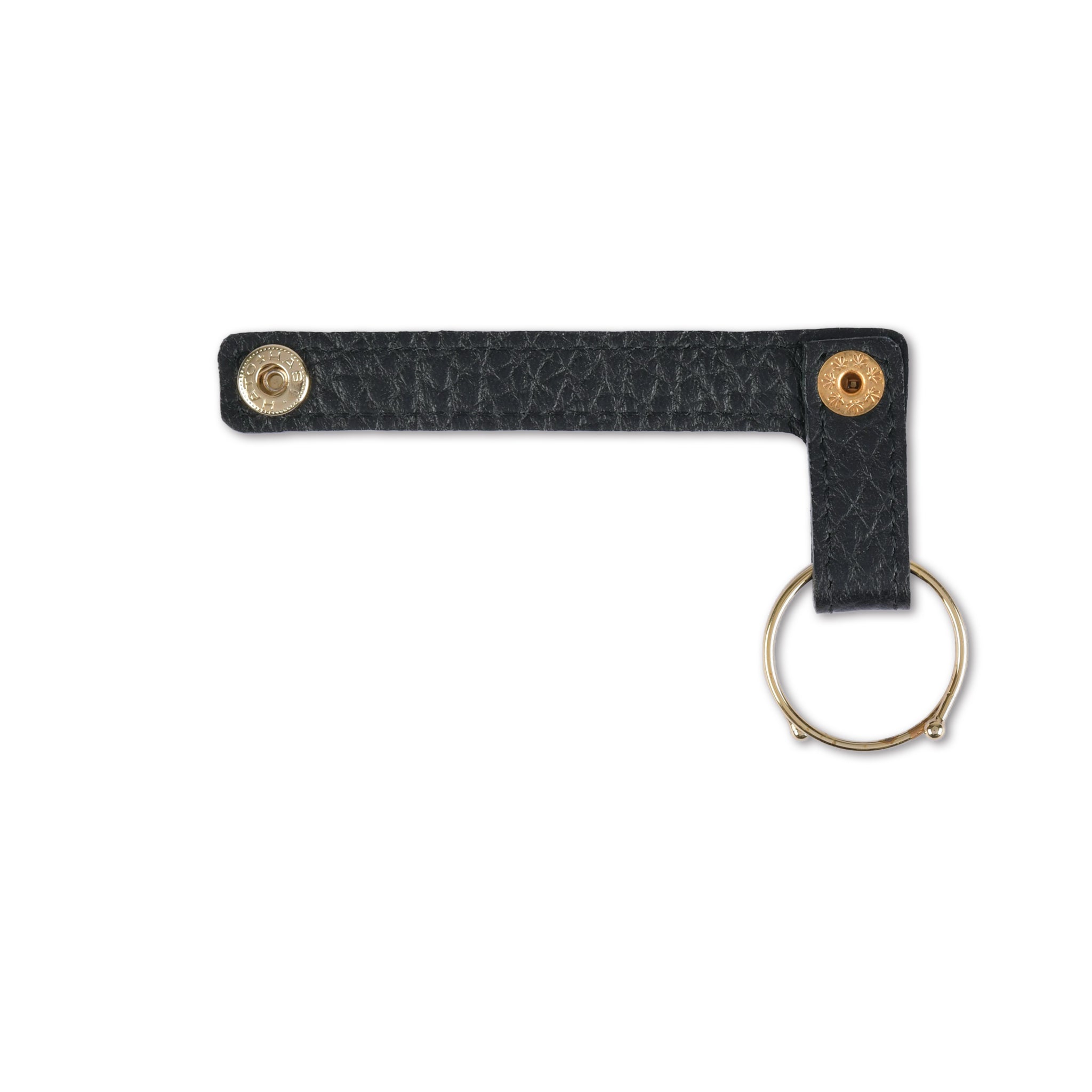 【シュリンク革】ループキーホルダー ゴールド 日本製