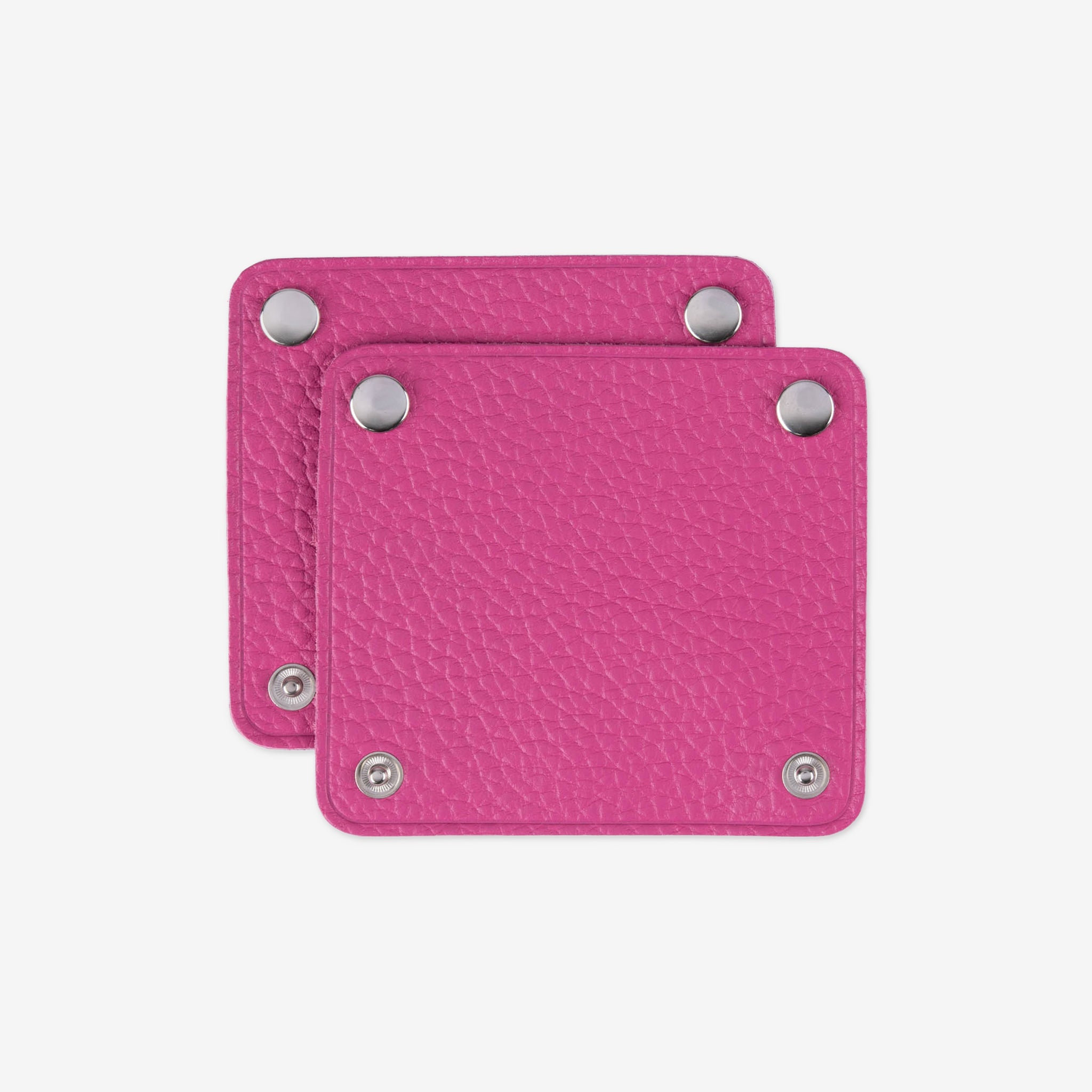 【本革】ハンドルカバー S 2枚セット シルバー 日本製