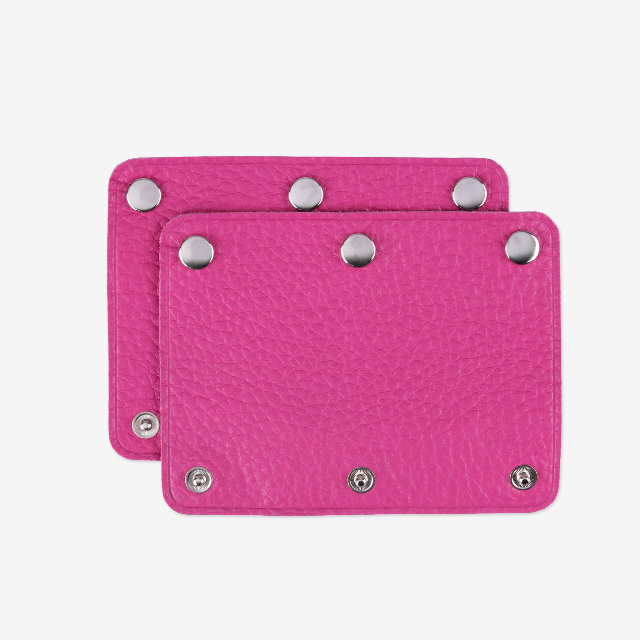 【本革】ハンドルカバー M 2枚セット シルバー 日本製