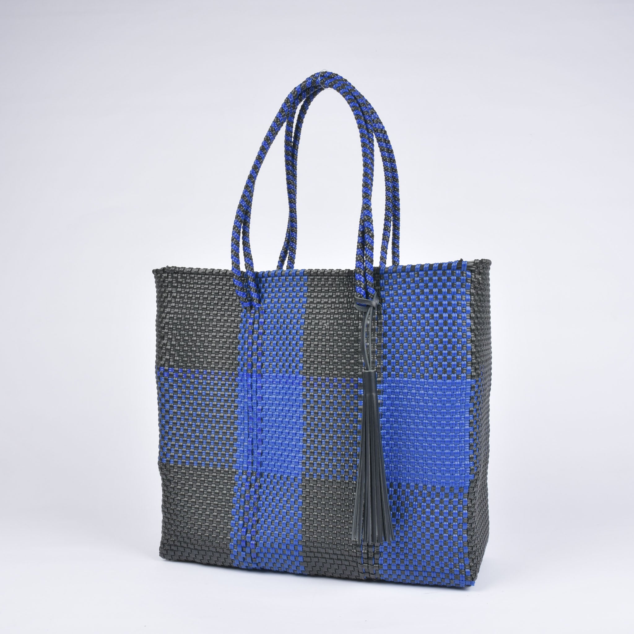 Mercado Bag L Size Check Black x Navy RB0022