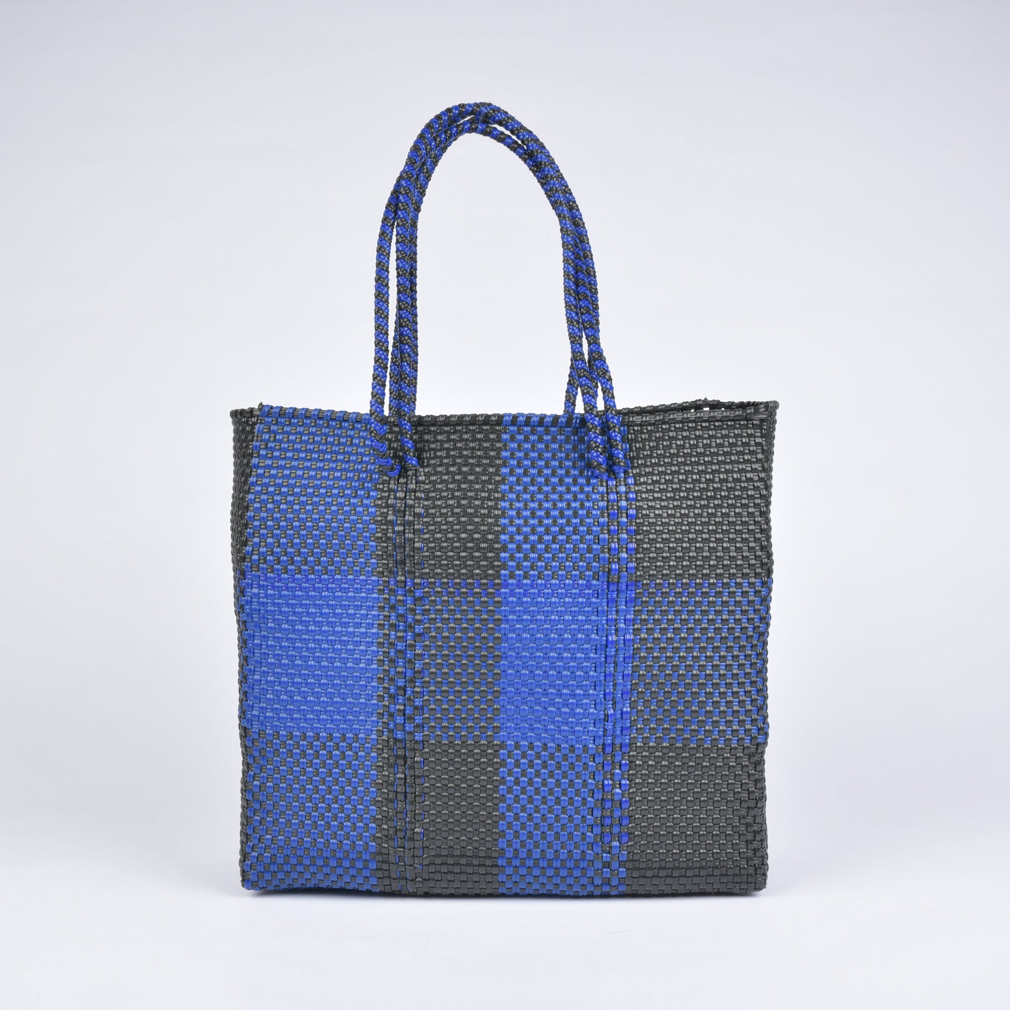 Mercado Bag L Size Check Black x Navy RB0022
