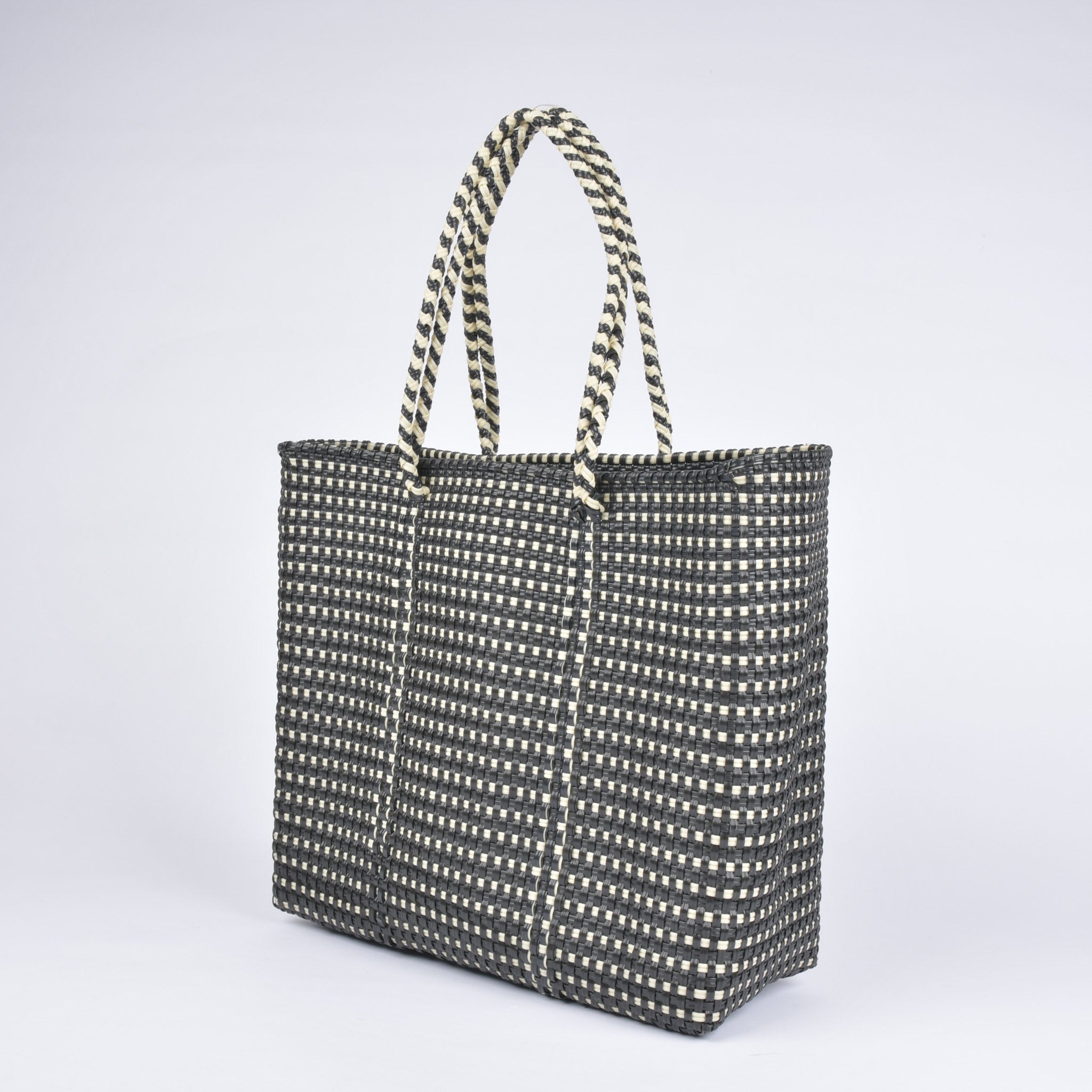 Mercado Bag, Large, Kingham, Black x Cream, RB0023