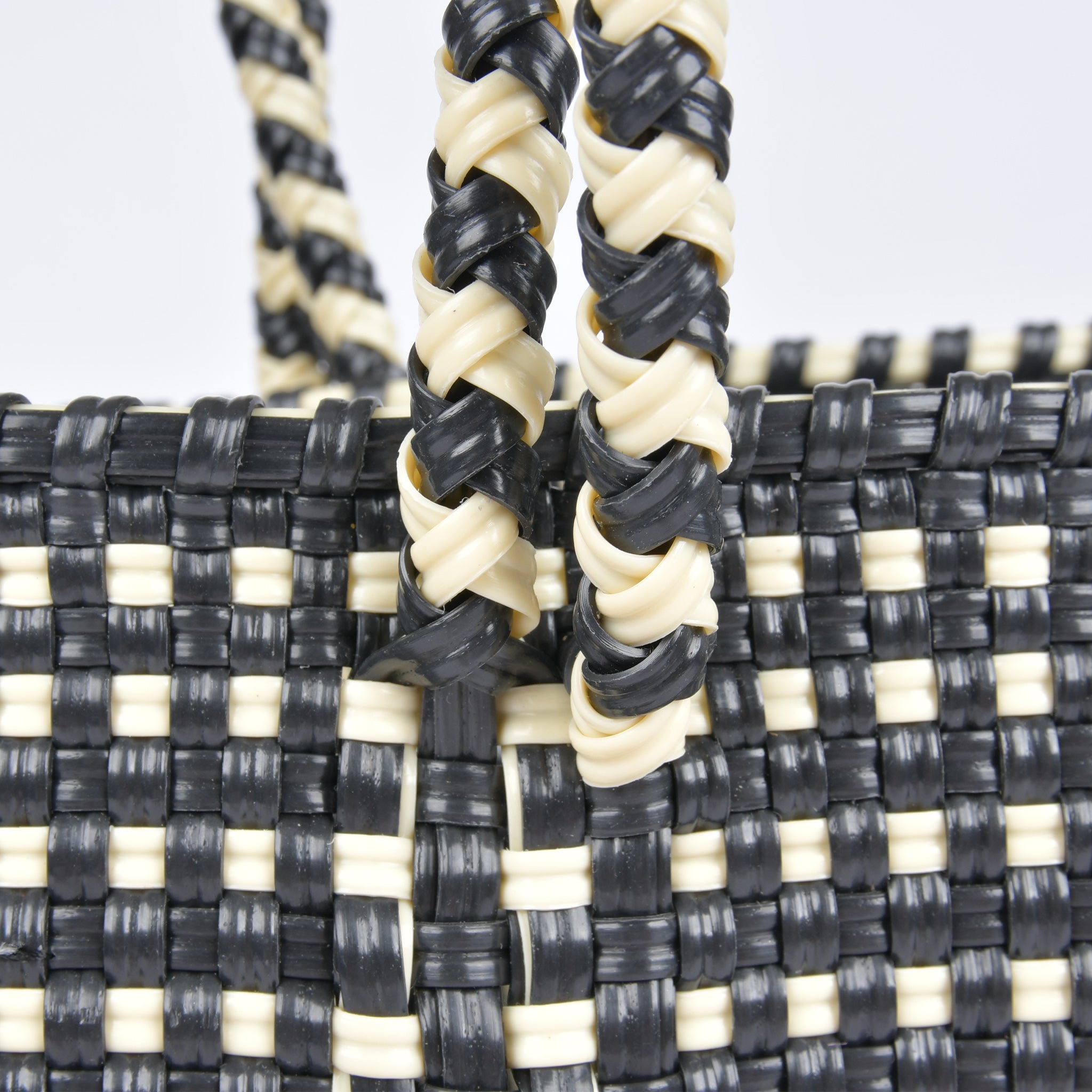 Mercado Bag, Large, Kingham, Black x Cream, RB0023