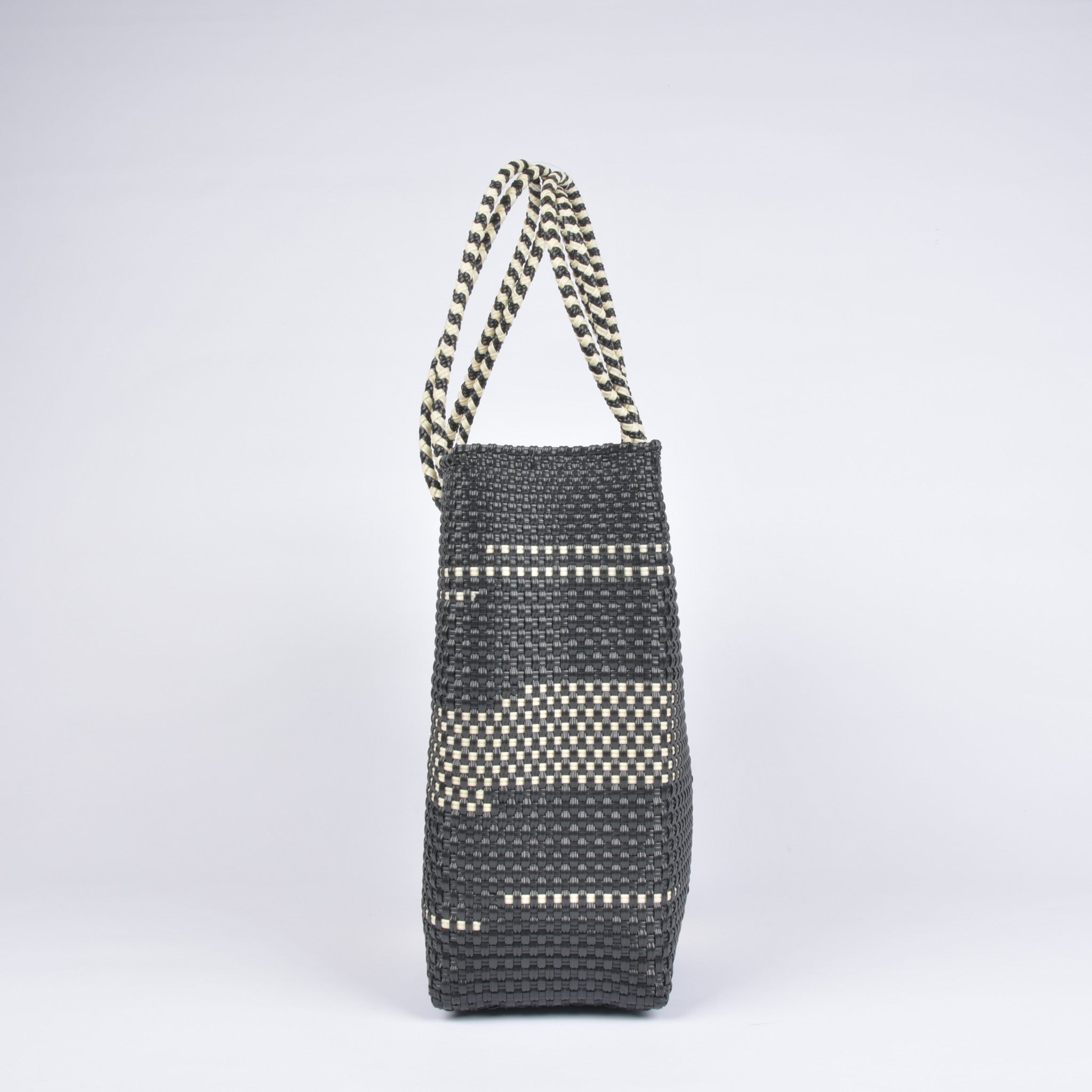 Mercado Bag, Large, Tartan Check, Black x Cream, RB0024