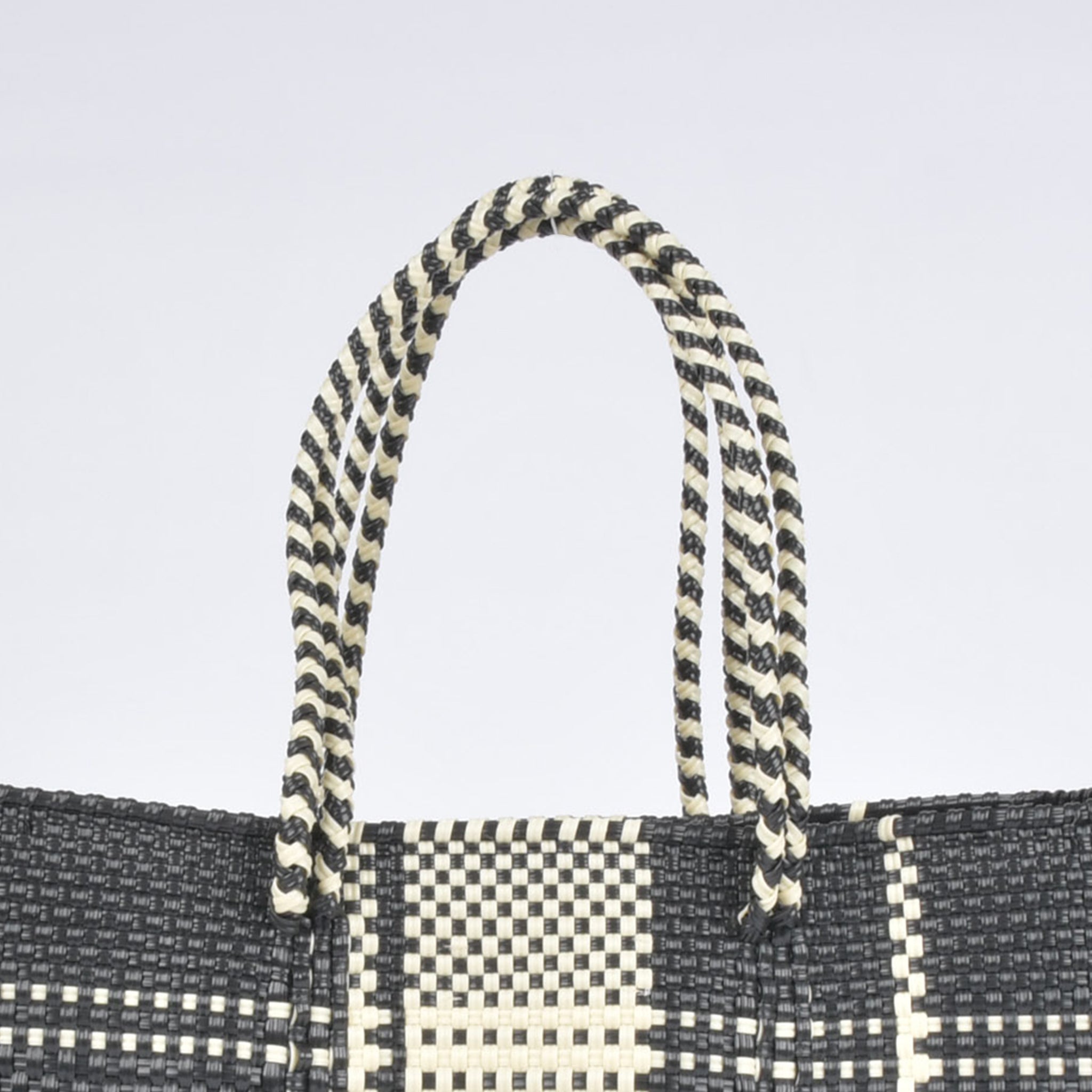Mercado Bag, Large, Tartan Check, Black x Cream, RB0024