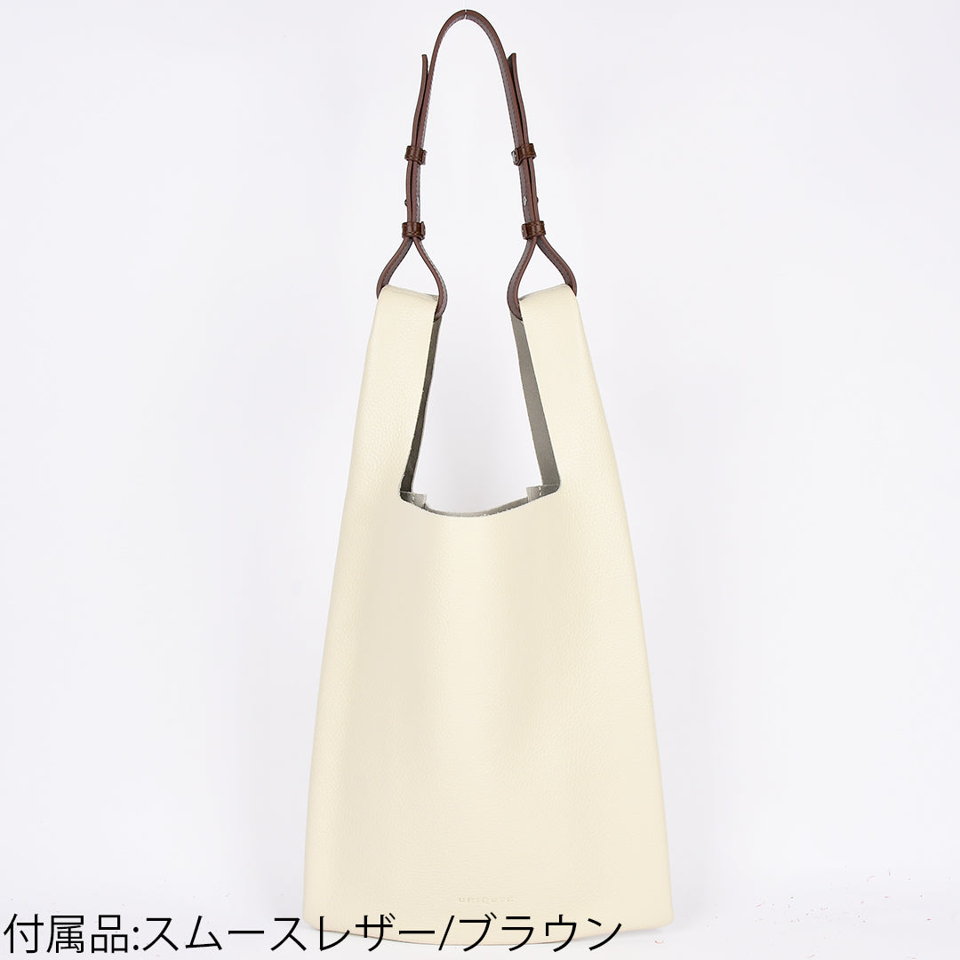 【イタリアンレザー】本革マルシェバッグ-日本製 アイボリー
