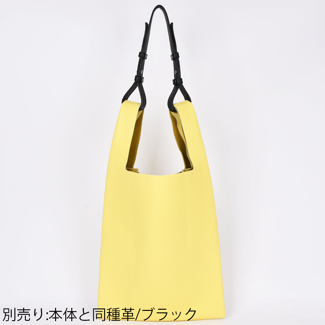 【イタリアンレザー】本革マルシェバッグ-日本製 クリームイエロー