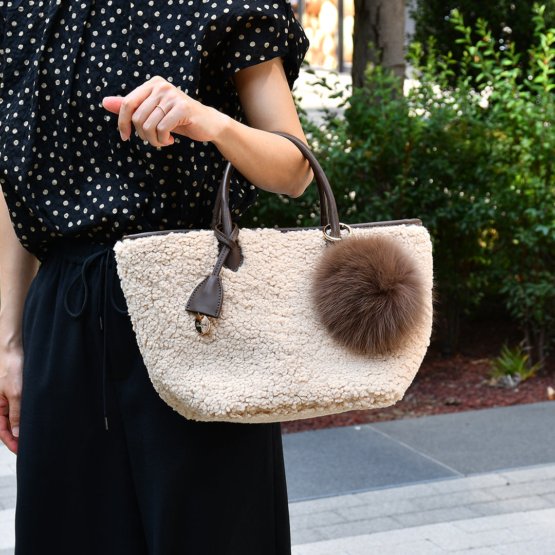 Real fox fur pom pom charm XY0005