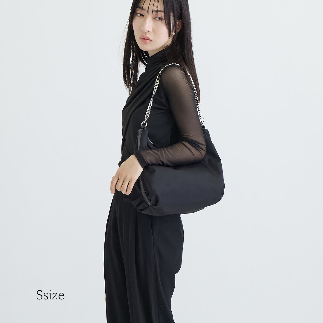 【ナイロン×本革】3way Moon Bag-ムーンバッグ(S・M)
