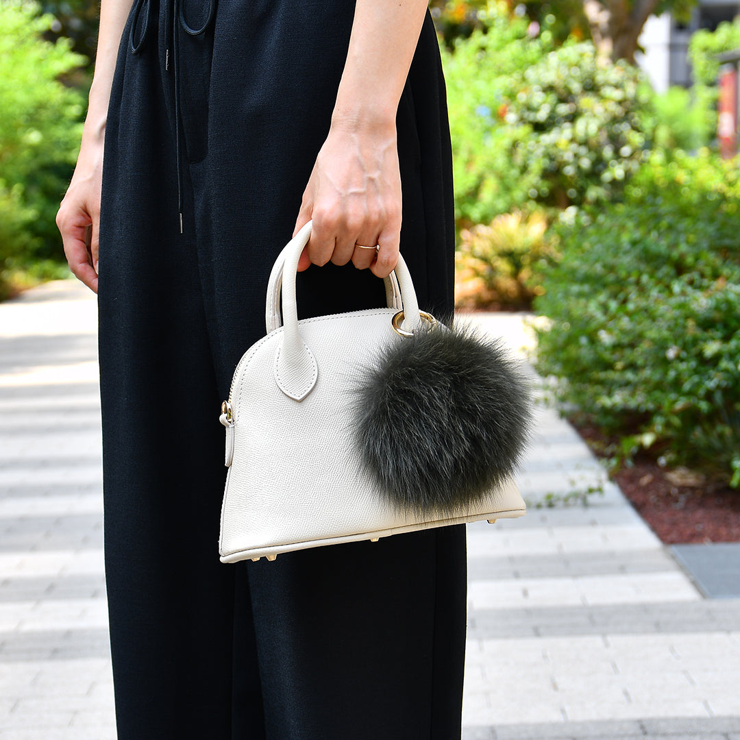 Real fox fur pom pom charm XY0005