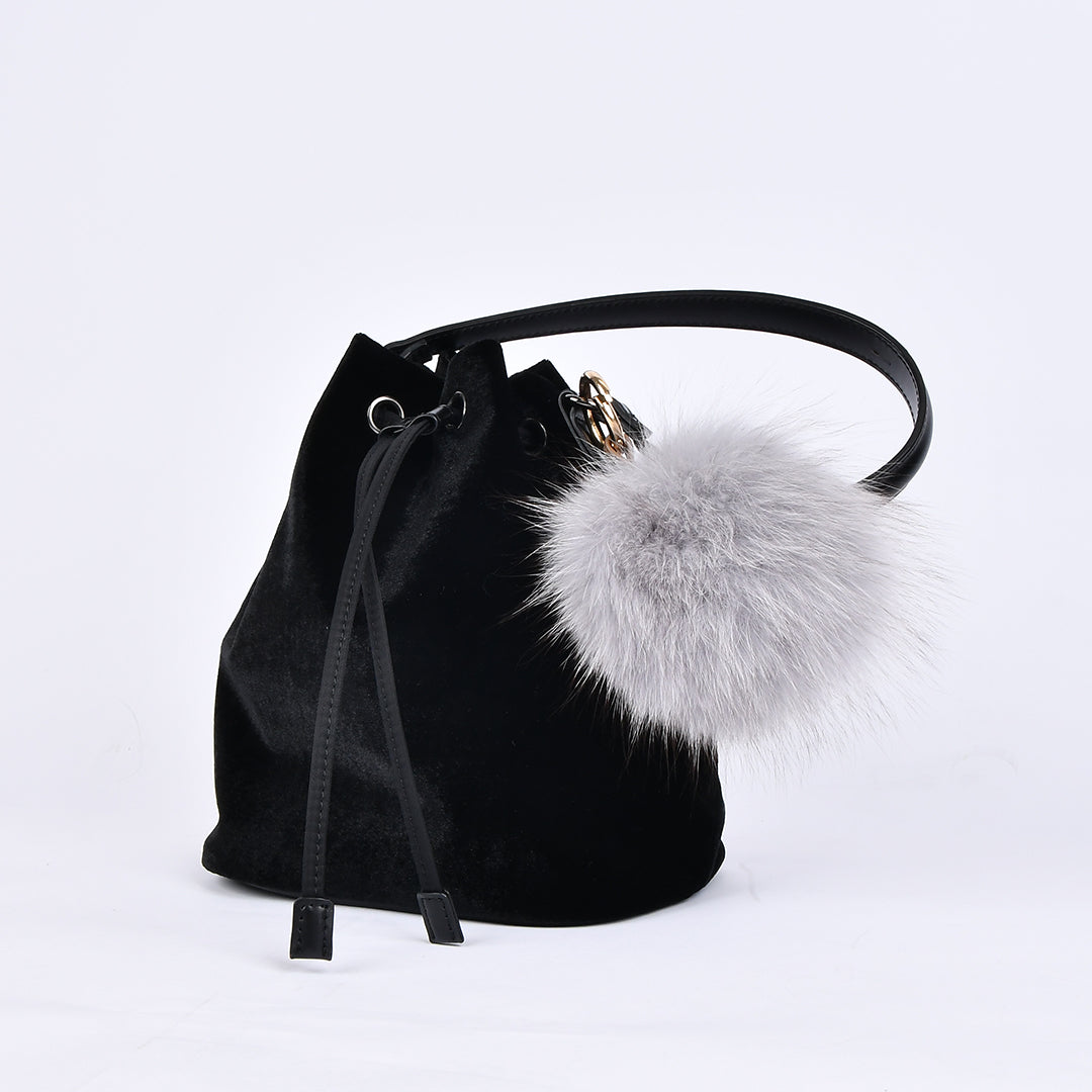 Real fox fur pom pom charm XY0005