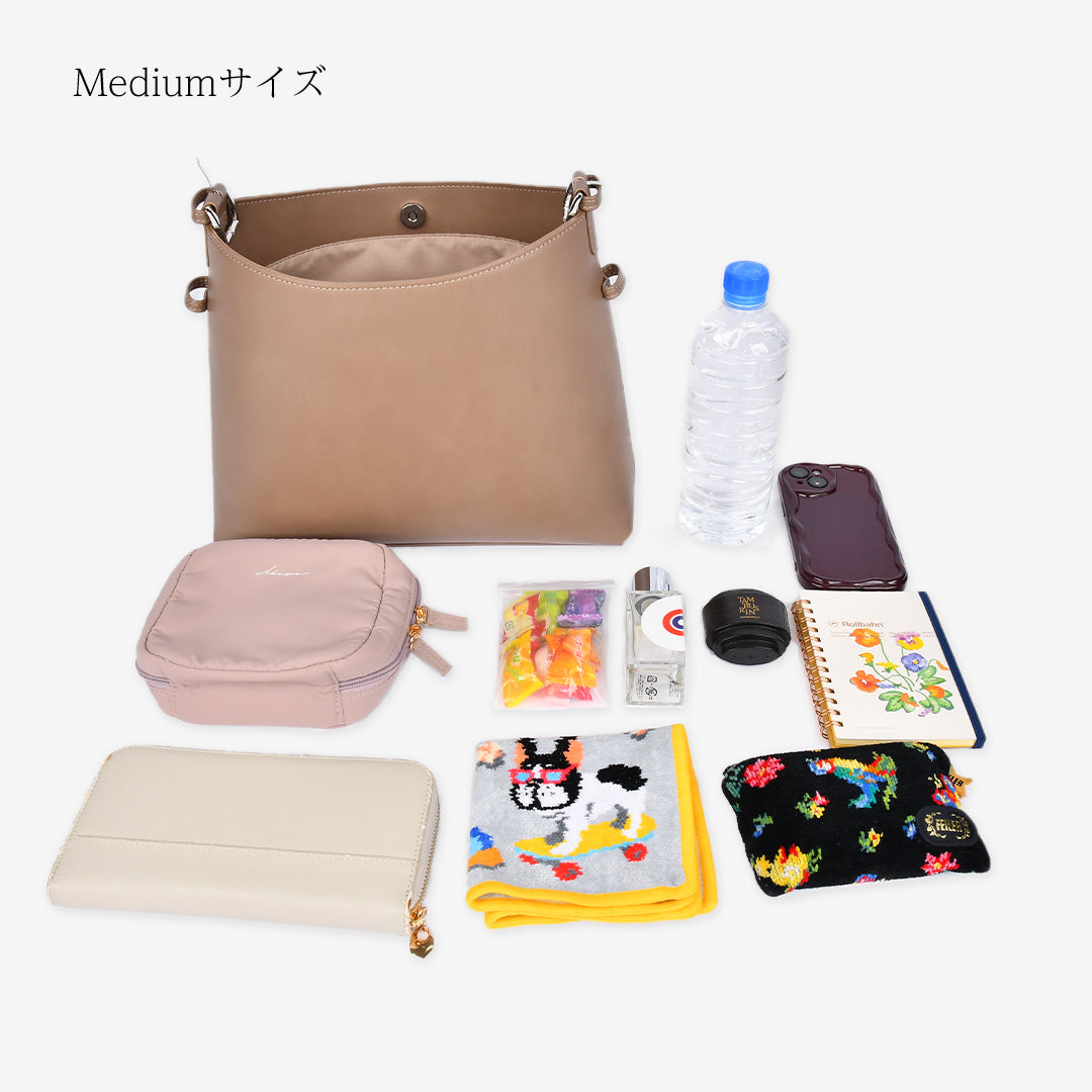 【予約注文★10月下旬順次発送】2way Bicolor Shoulder Bag - バイカラーショルダーバッグ (M・L)