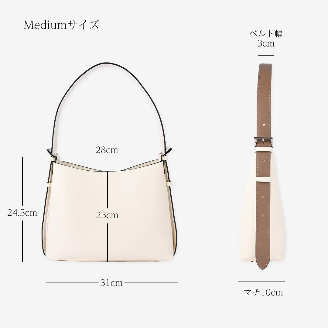 【予約注文★10月下旬順次発送】2way Bicolor Shoulder Bag - バイカラーショルダーバッグ (M・L)